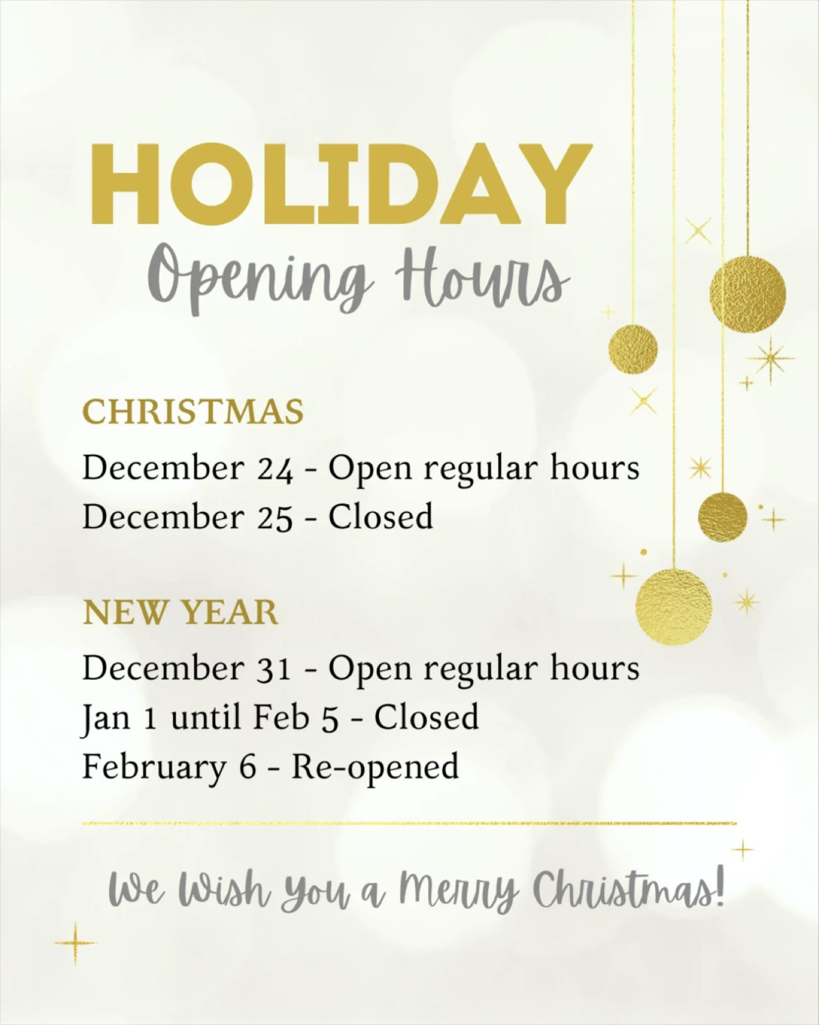 Holiday Hours Reminder!✨ As we celebrate the season, please take a look at our holiday hours in the photo above so you can plan your visit accordingly. 🍜🌶️ We&rsquo;re so grateful for our amazing community and loyal guests. From all of us at Chada 
