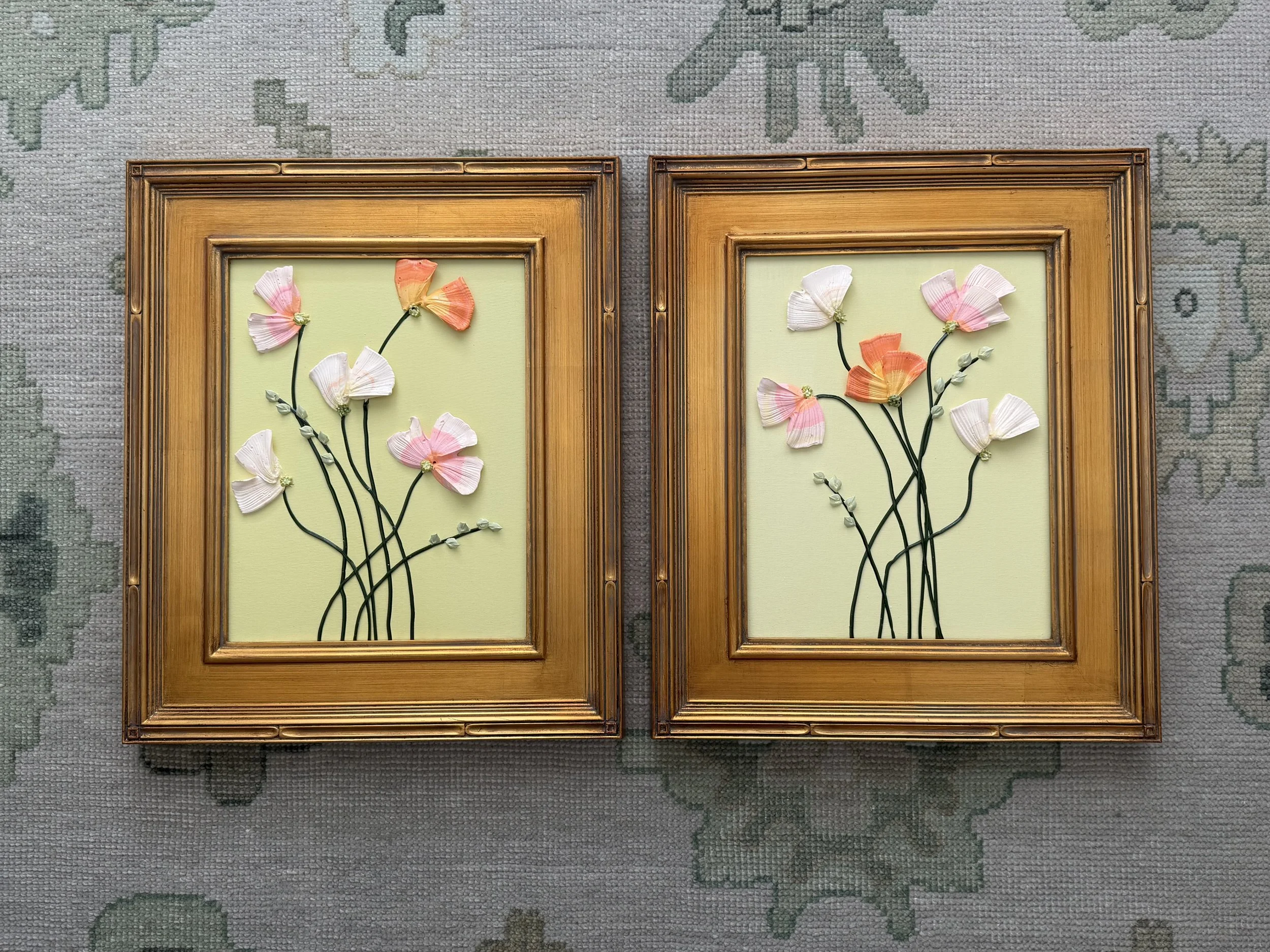 PEACH POPPIES I & II