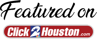 Click2Houston logo with red, white, and blue colors and website URL