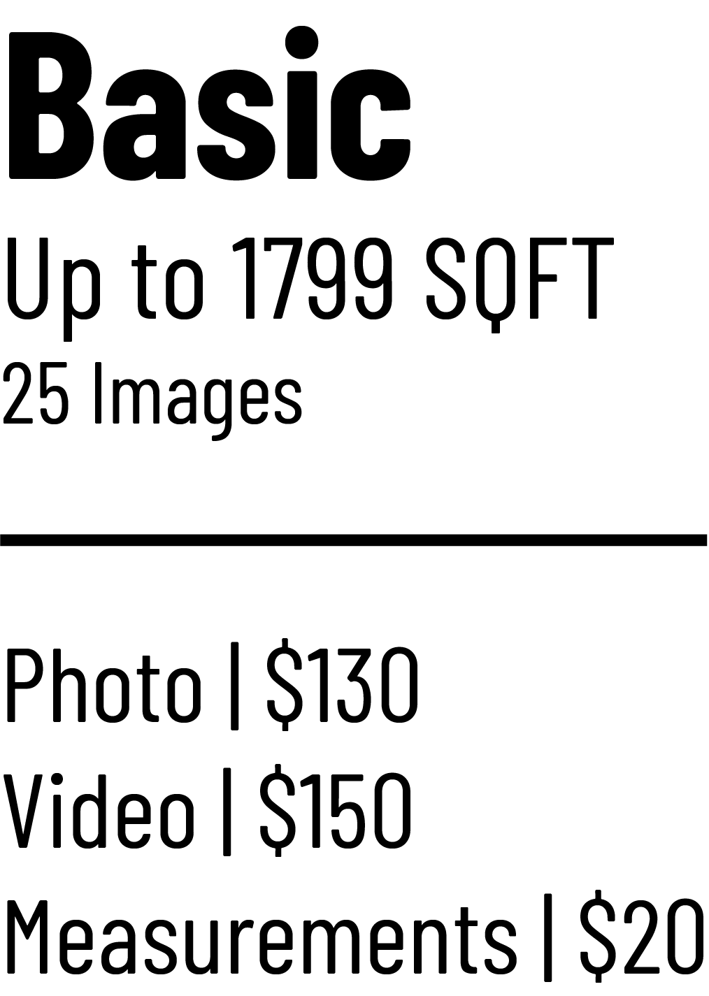 Basic Pricing Houston Real Estate photography