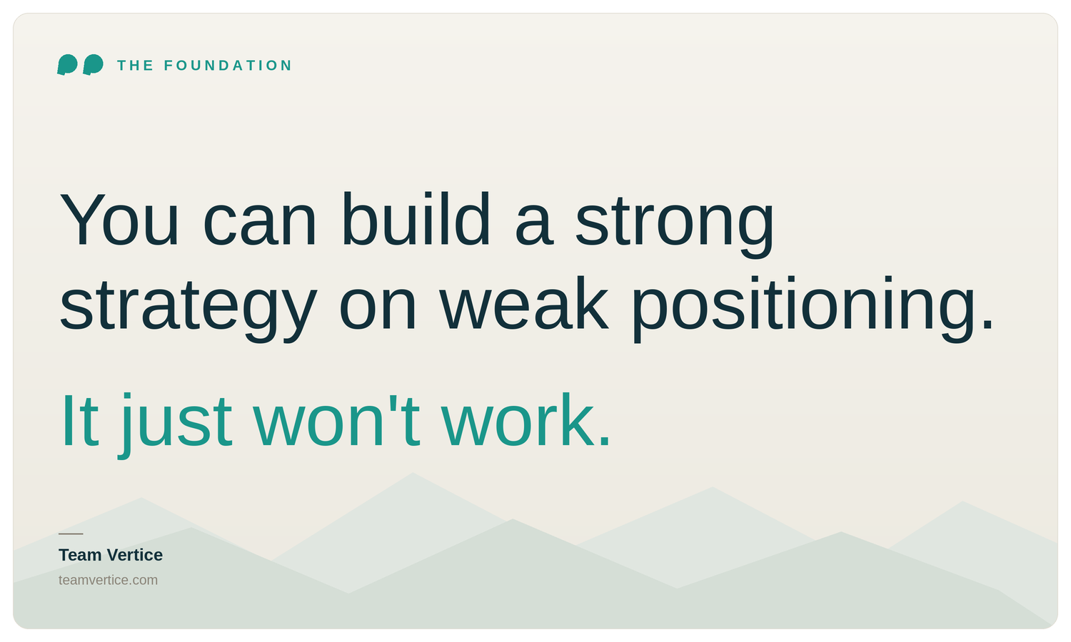 Why Positioning Breaks Before Strategy Does&nbsp;