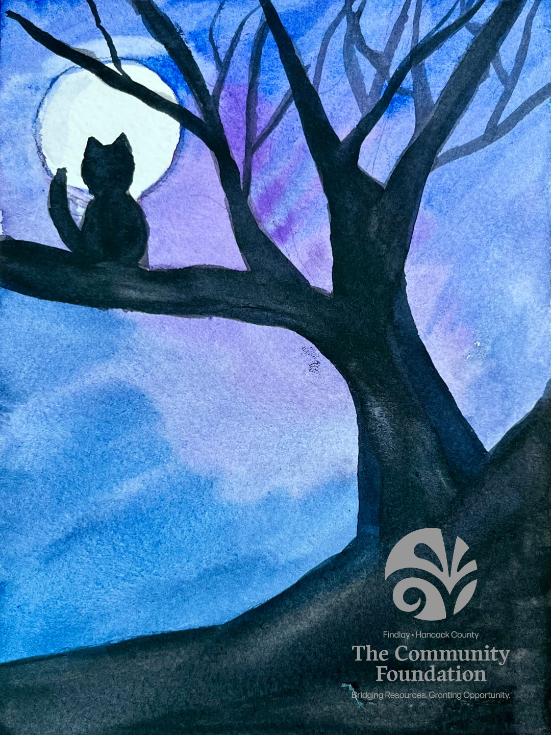 October: Watercolor Spooky Landscape - Fun for All!