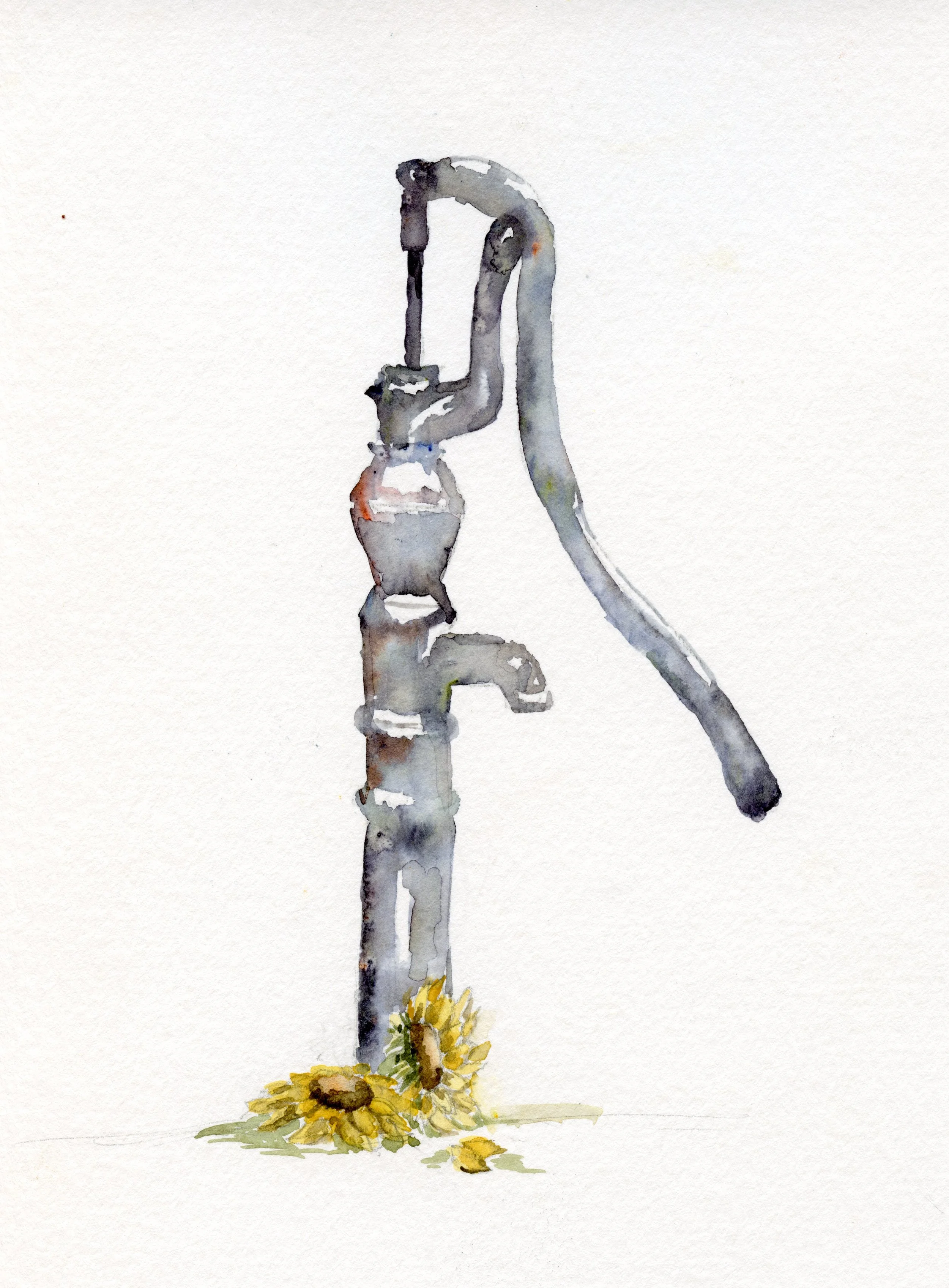 October: Water Pigments Old Town Pump