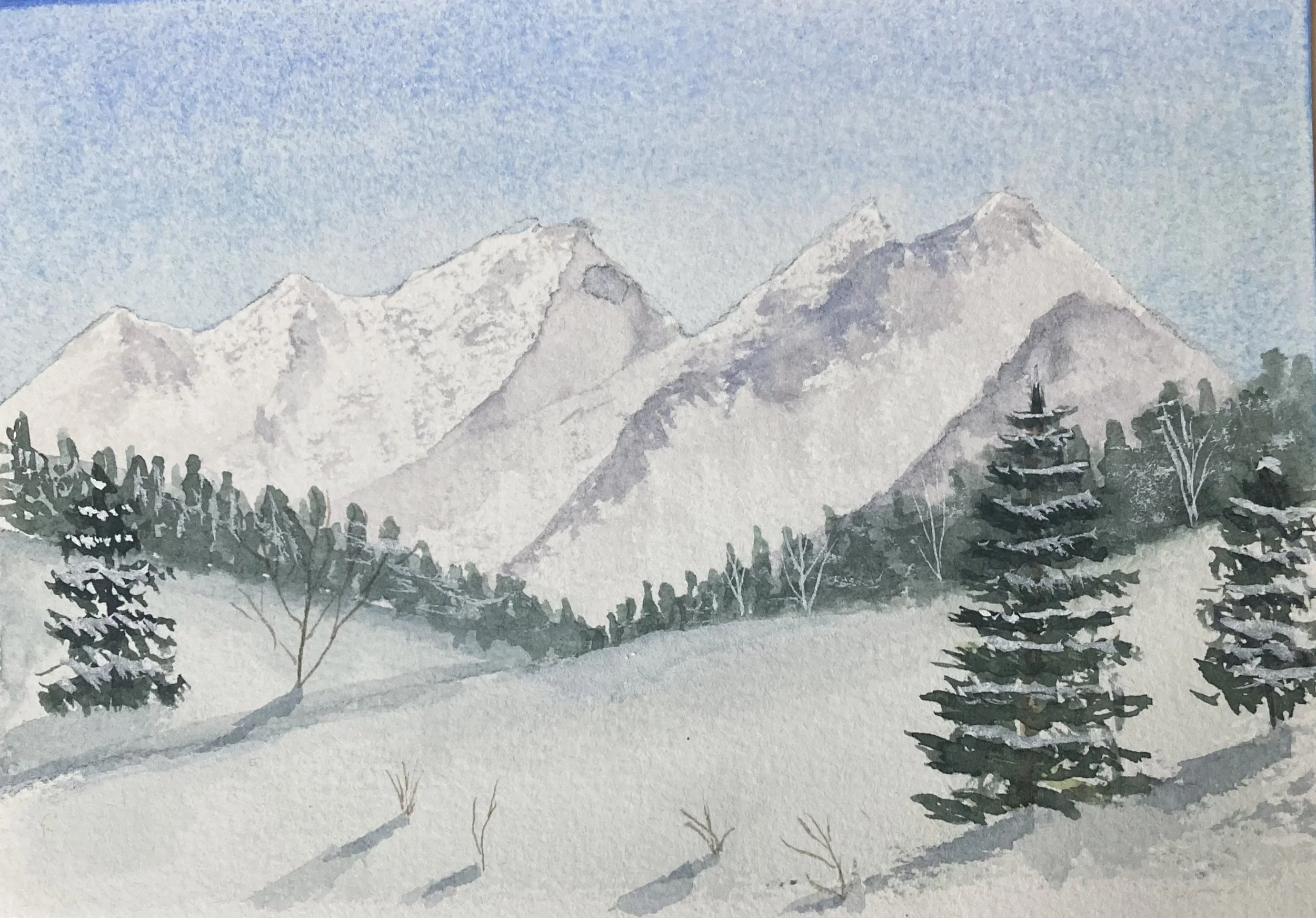 May: Watercolor Mountain Landscape (session 1)
