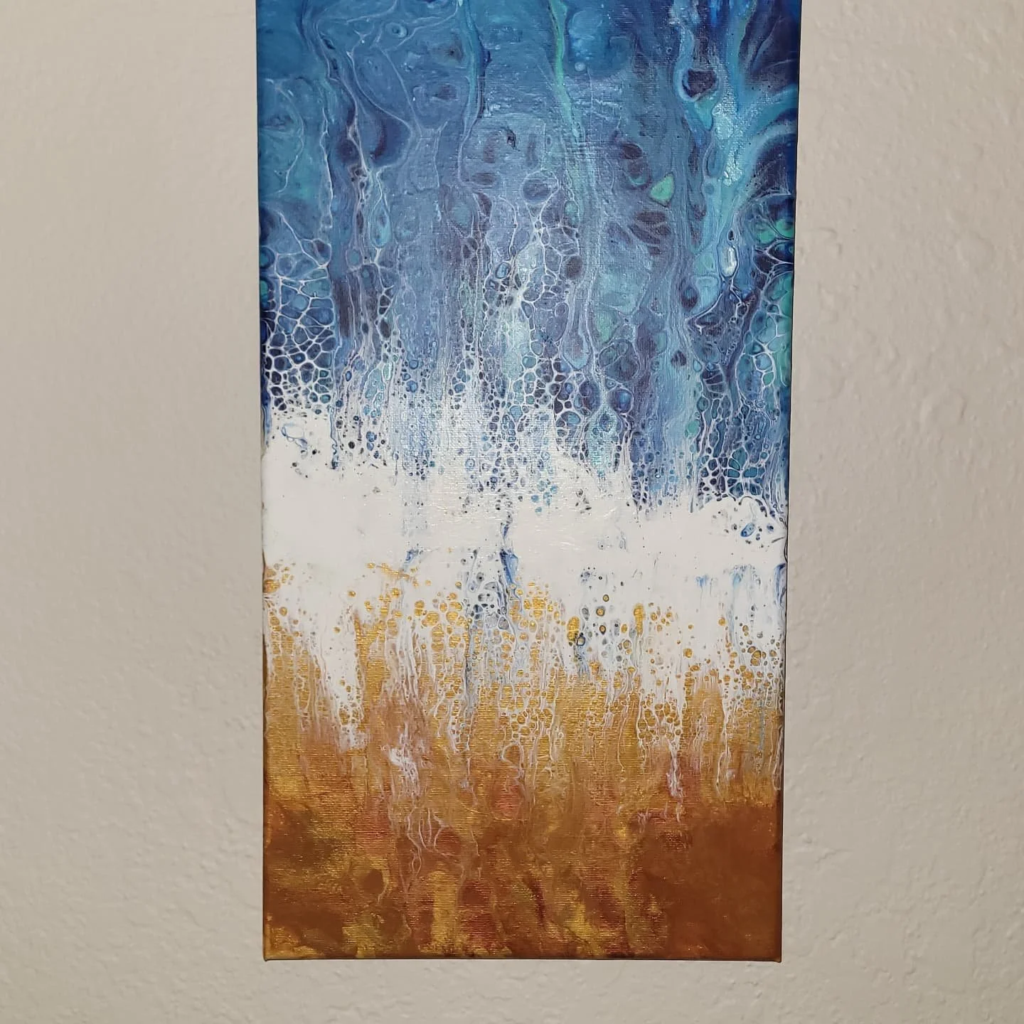 July: Acrylic Pour - Beach Pour