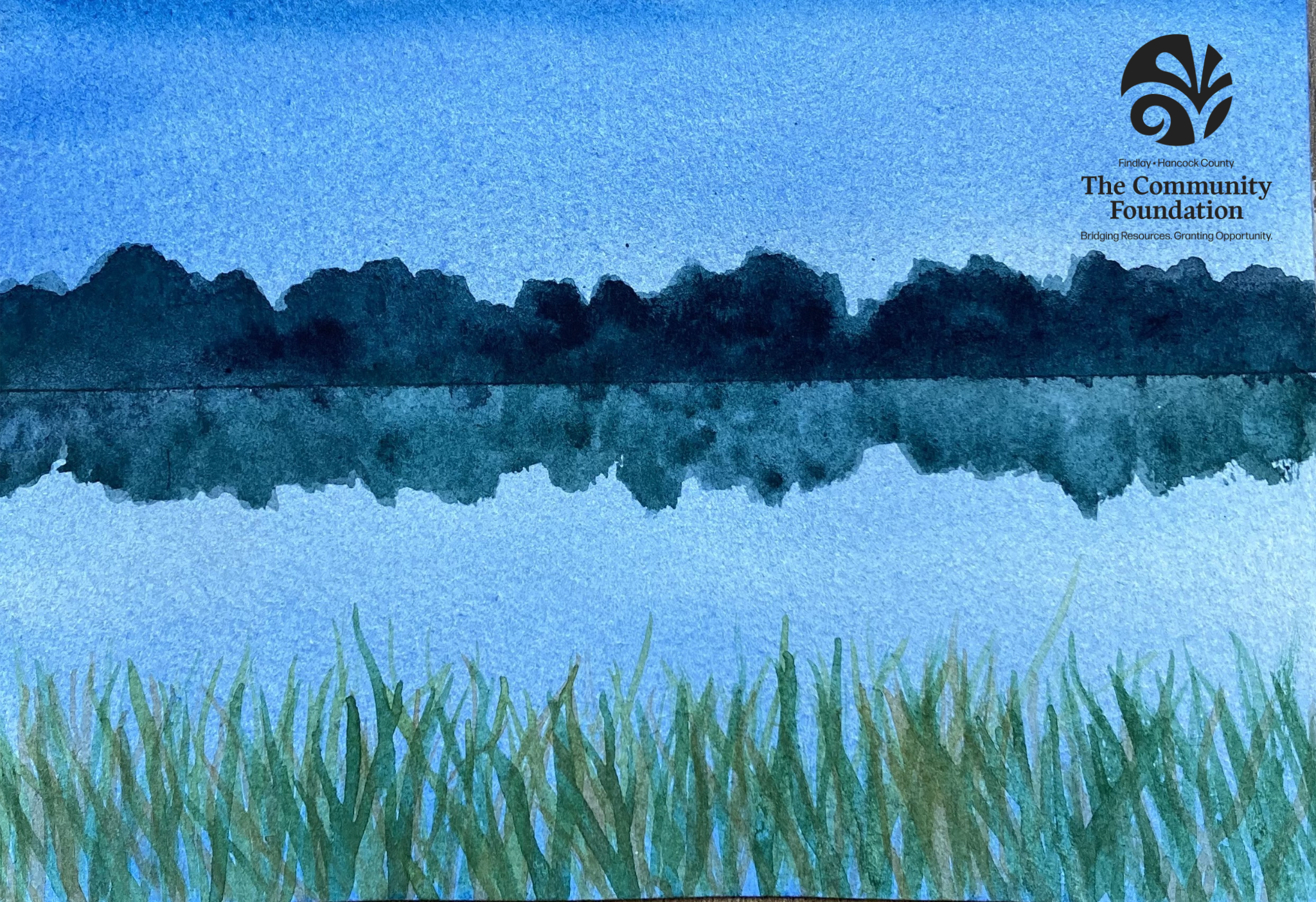 August: Watercolor - Lake Scene - Fun for All!