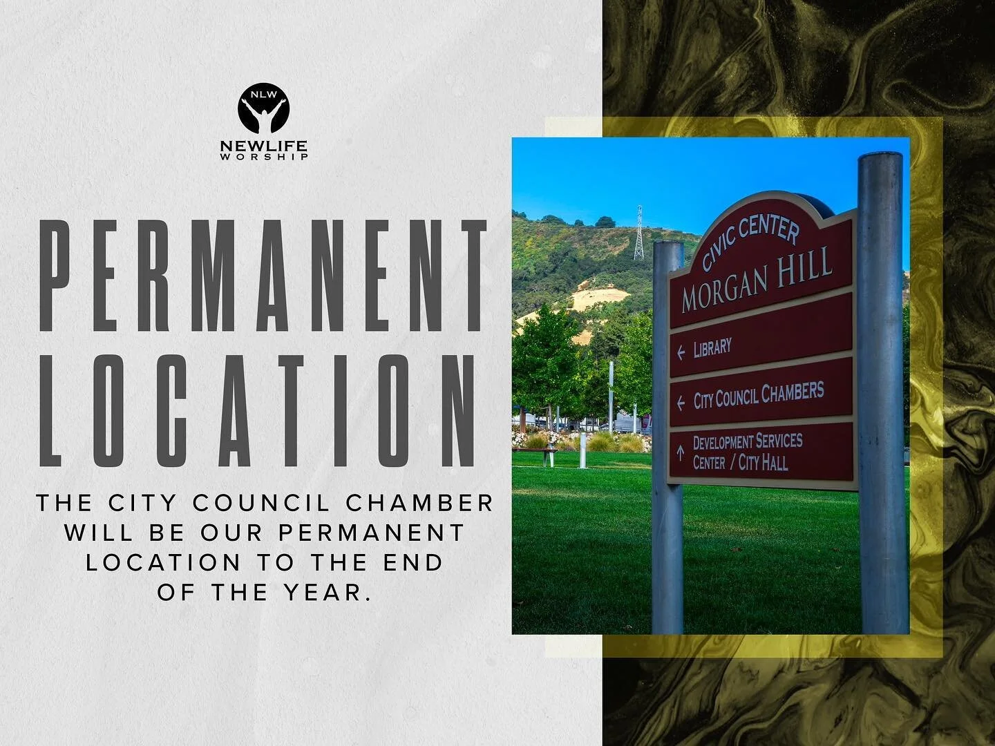This is just a friendly reminder @nlworshipapostolic, that the City Council Chamber will be our permanent location! Remember to join us tomorrow morning for a Worship and Praise experience you won&rsquo;t forget! 
&bull;
&bull;
&bull;
&bull;
#NLW
#Ne