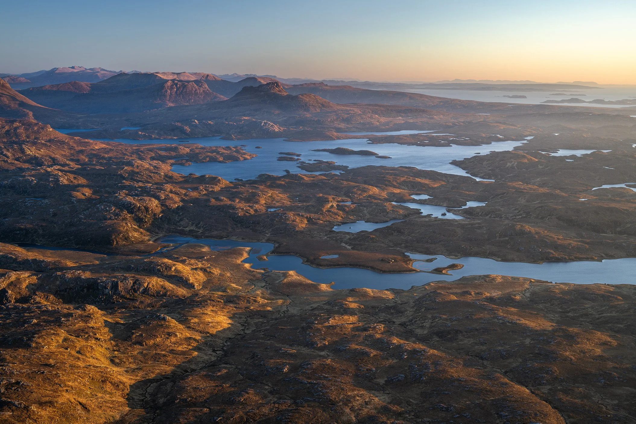 Assynt & Coigach from Suilven, Sunset