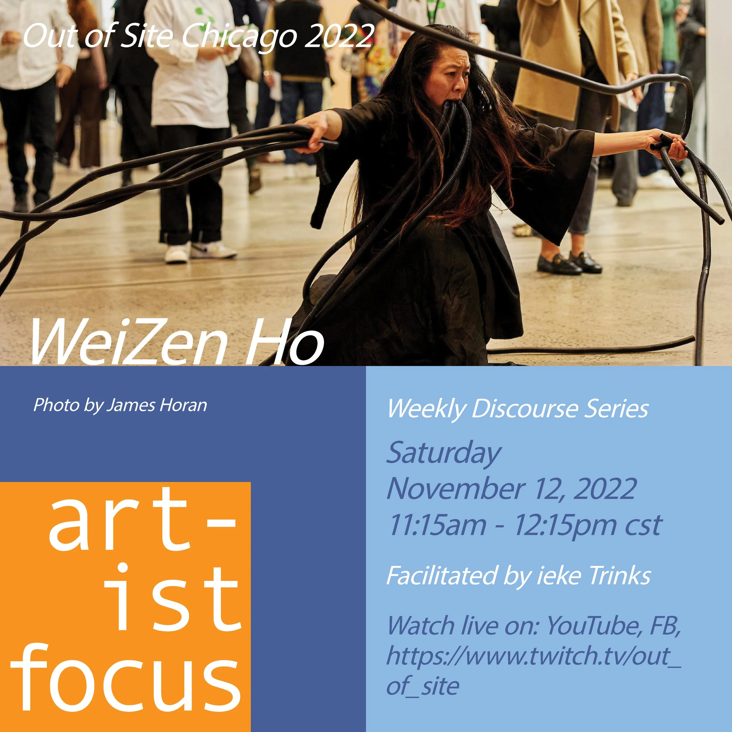 This Artist focus broadcast happens on Saturday November 12 at 11:15am cst