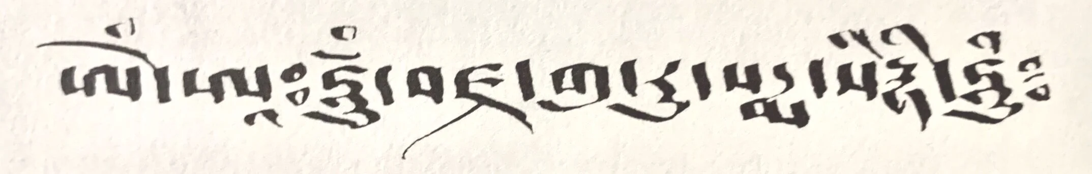 Calligraphy of the Vajra Guru Mantra by Sogyal Rinpoche .jpg