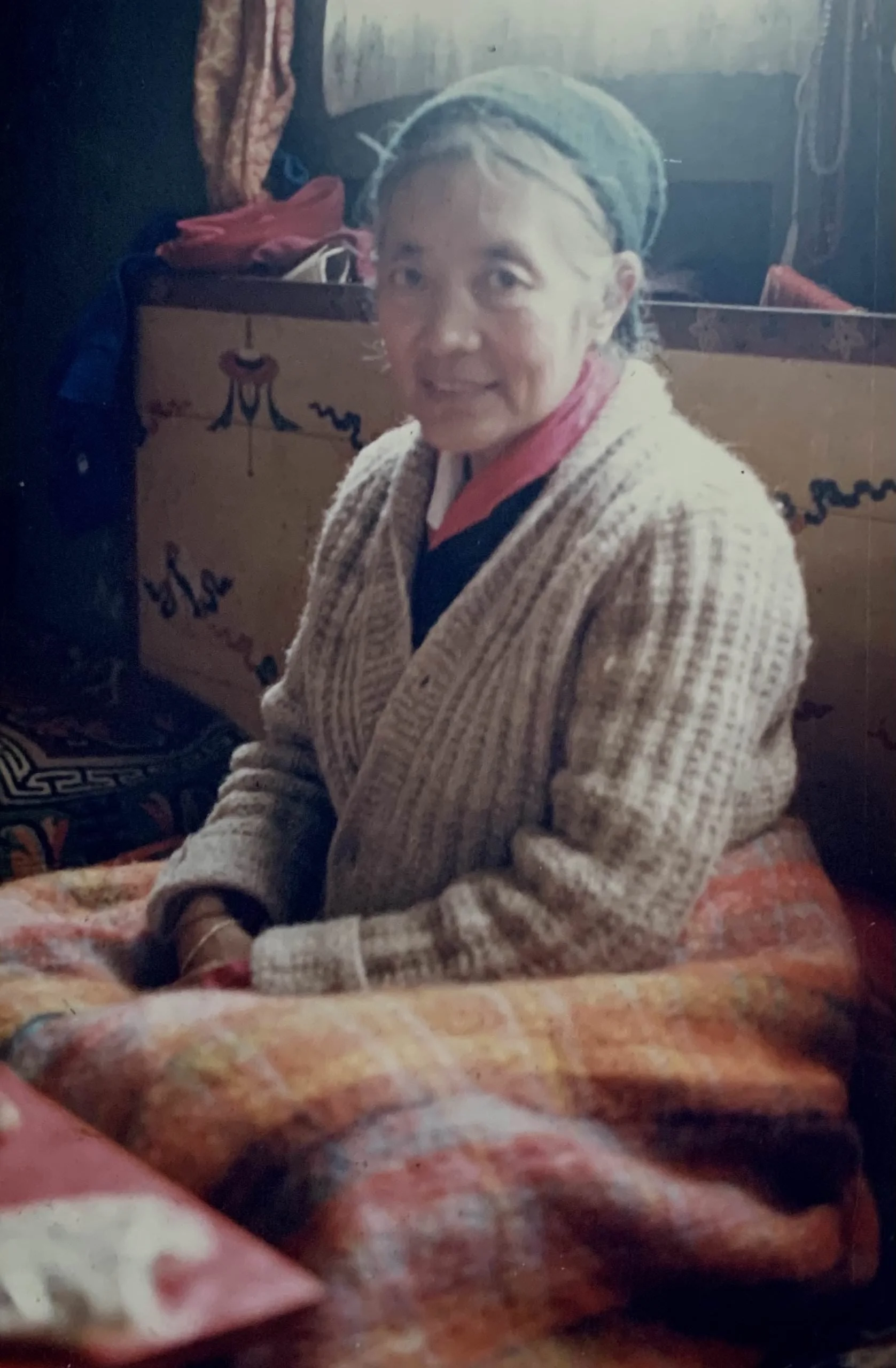Khandro Tsering Chodron in residence at the Royal Palace Chapel, Gangtok, Sikkim (1997)