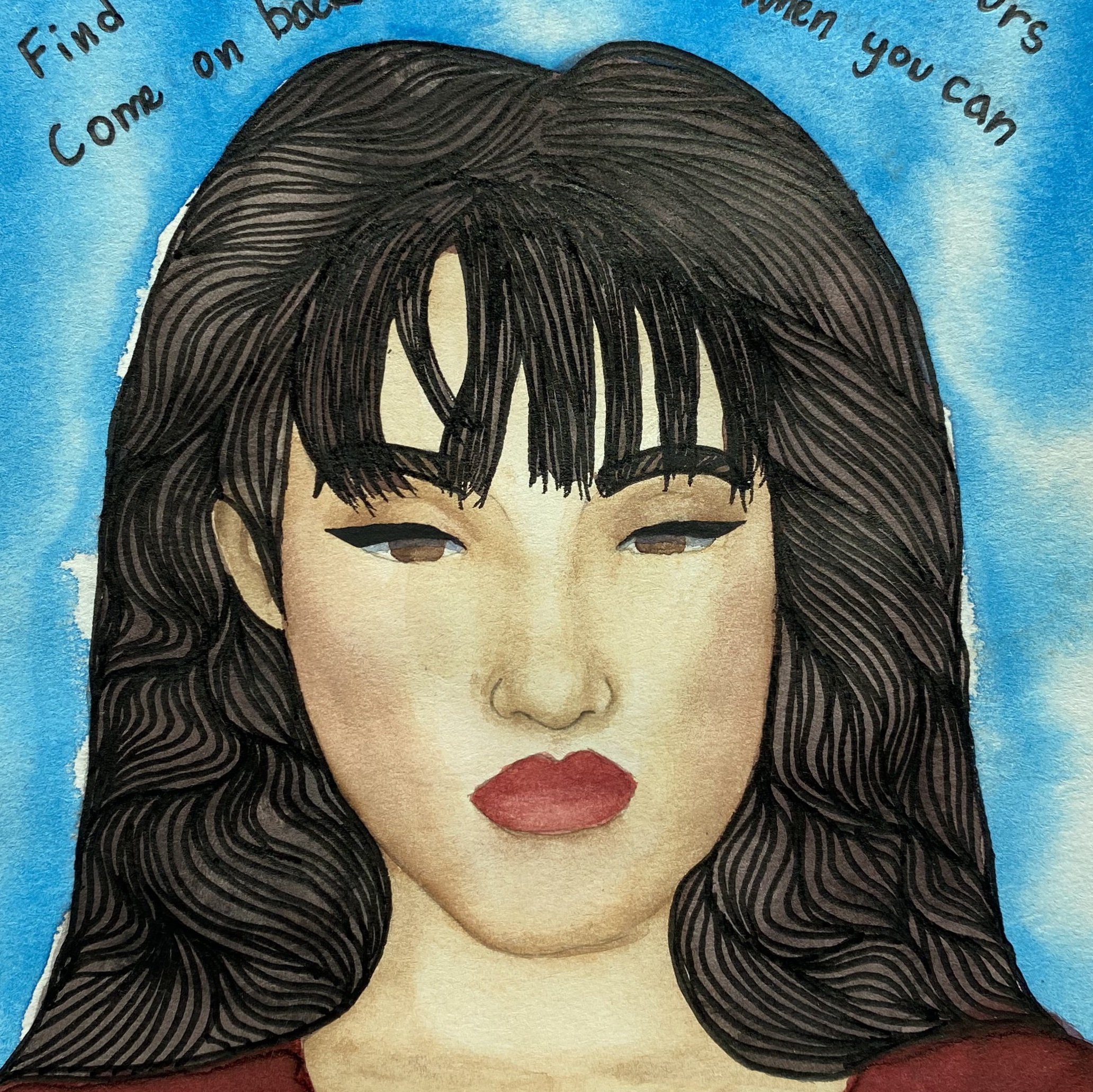 Do What You Gotta Do, watercolor and pen on paper, 2021