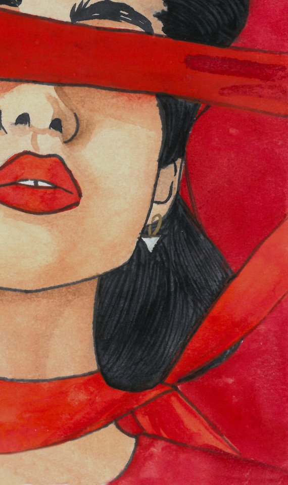Blinded, watercolor on paper, 2018