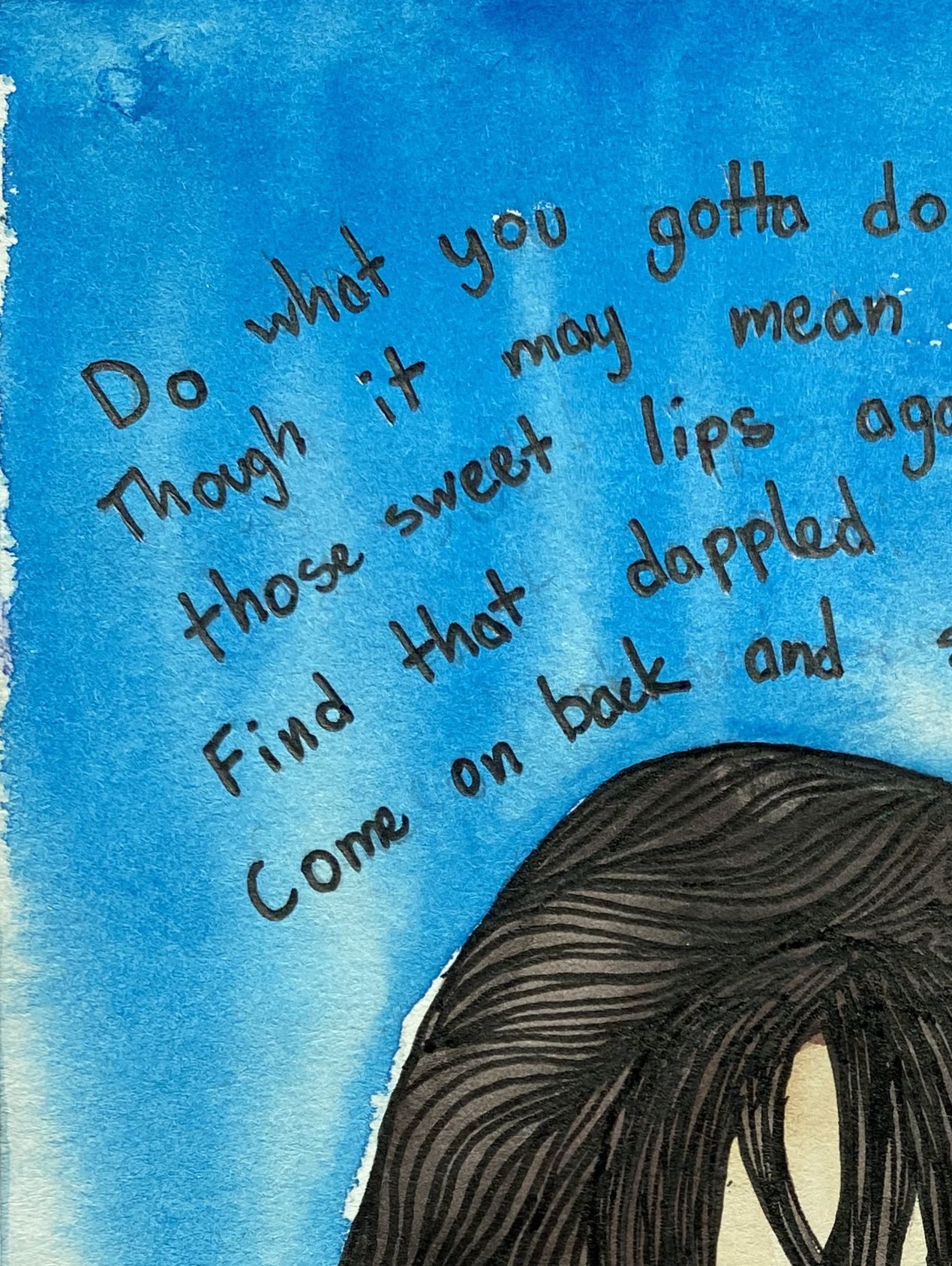Do What You Gotta Do, watercolor and pen on paper, 2021