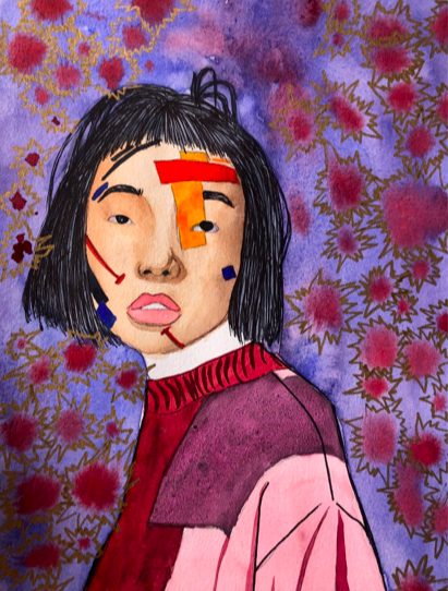 When Sparks Fly, watercolor on paper, 2018