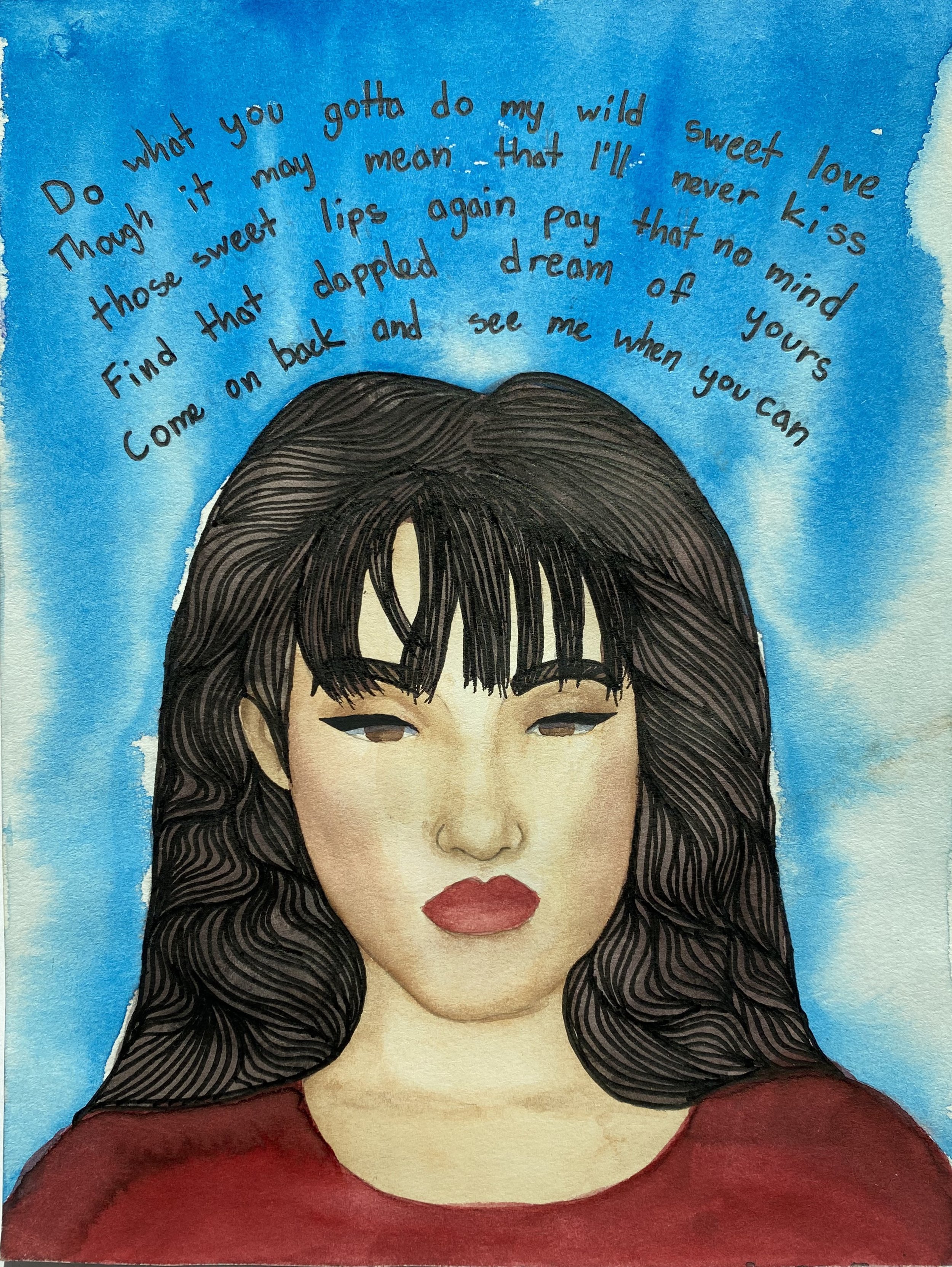 Do What You Gotta Do, watercolor and pen on paper, 2021