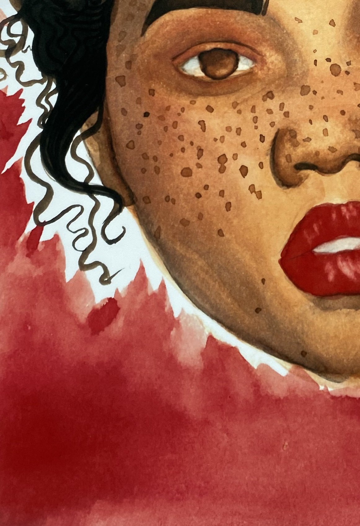 Puzzling, watercolor on paper, 2021