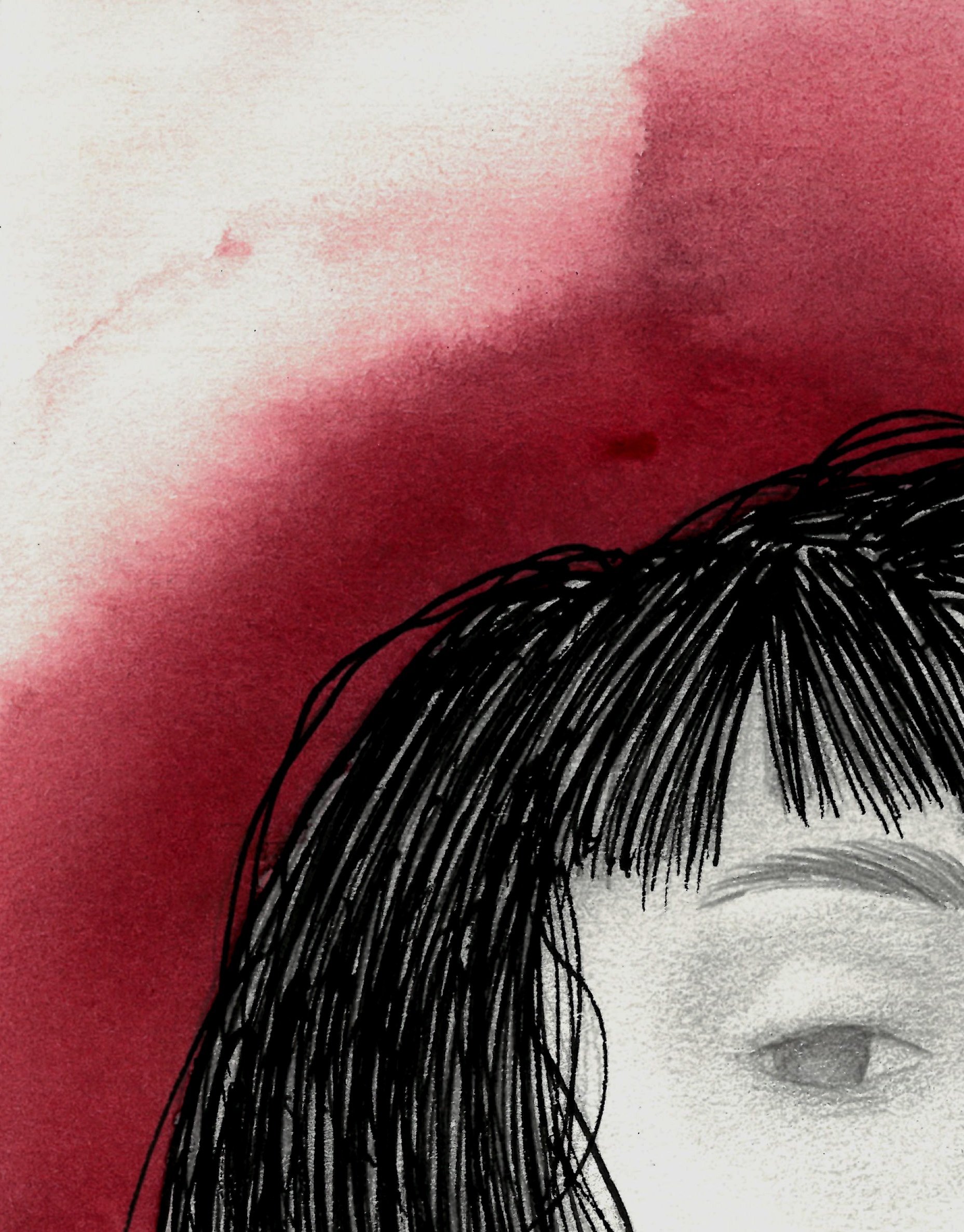 Wine Spill, watercolor on paper, 2021