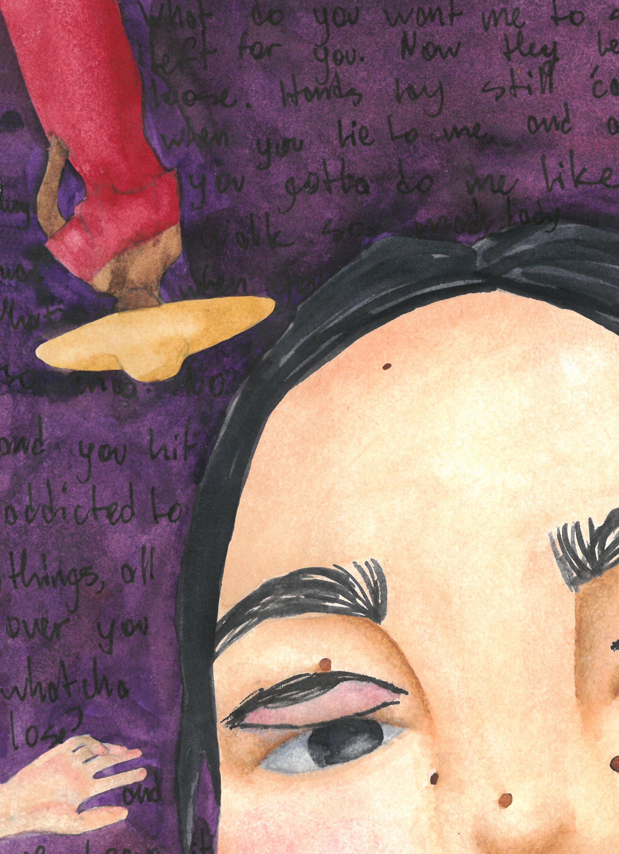 Double Vision, watercolor on paper, 2019