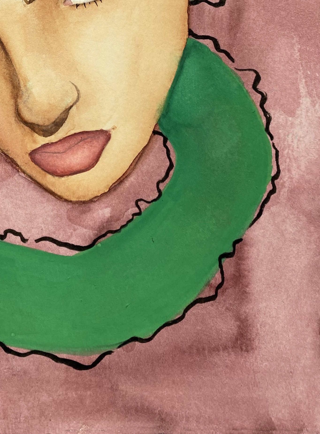 Train Of Thought, watercolor on paper, 2022
