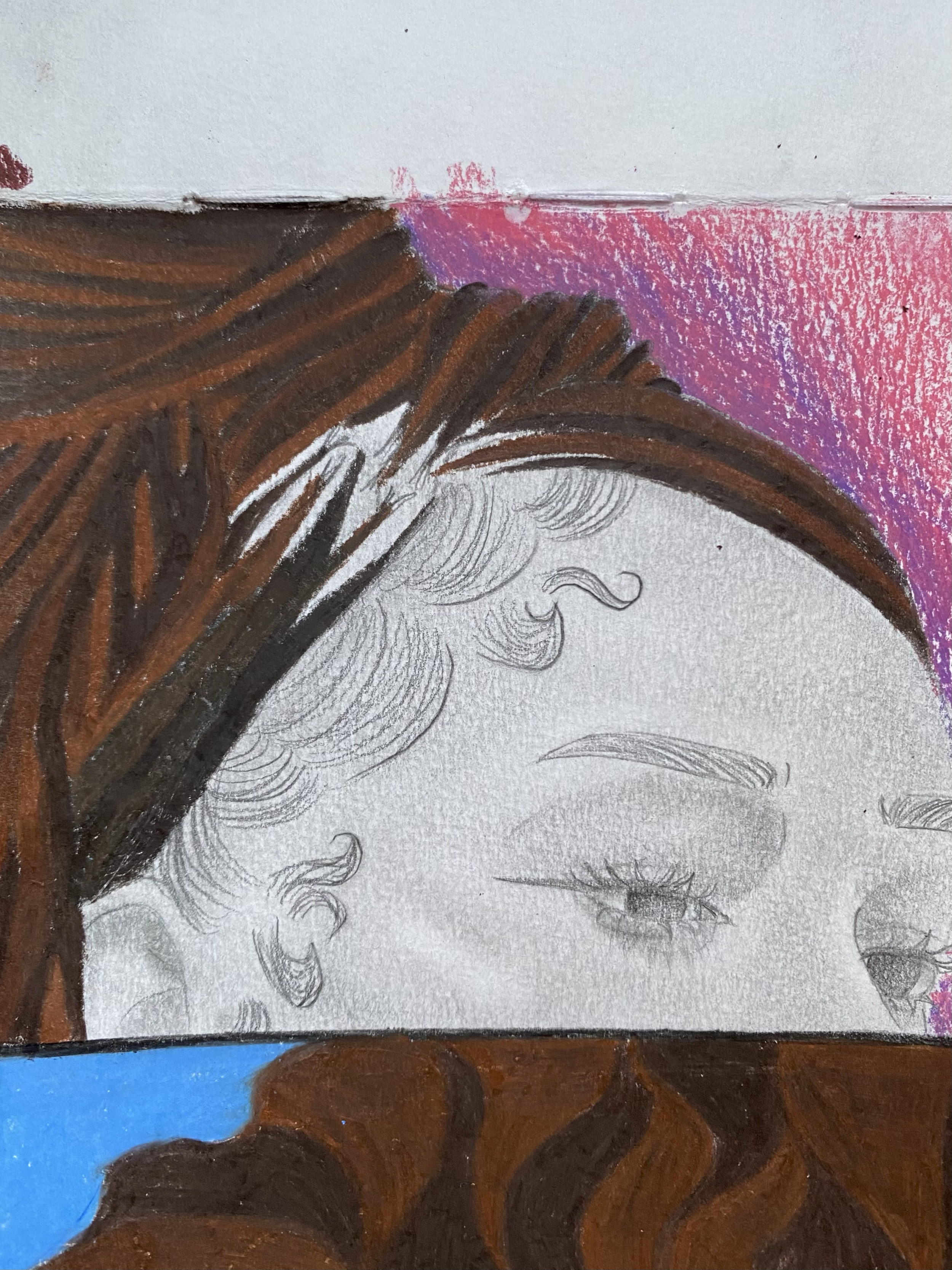 Two Stories, pencil on paper, 2022