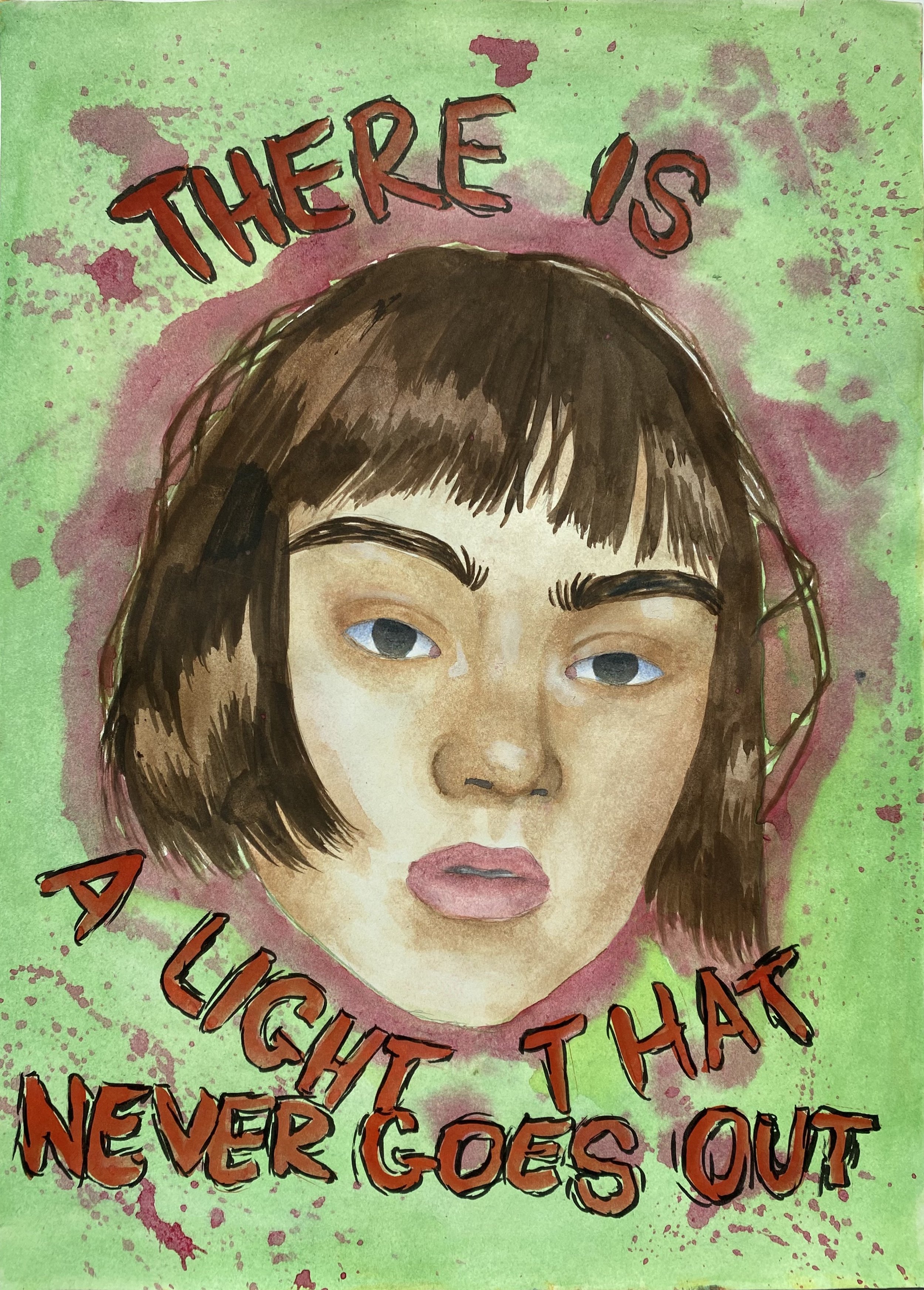 There Is A Light That Never Goes Out, watercolor on paper, 2019