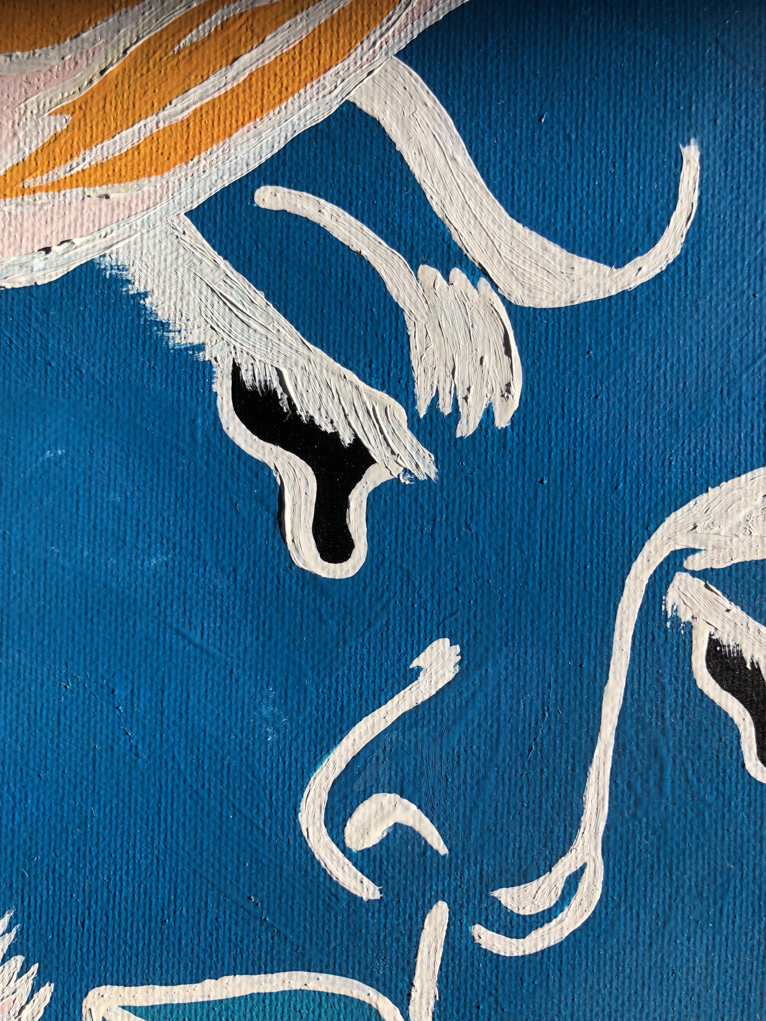 Drowning Girl, oil on canvas, 2019