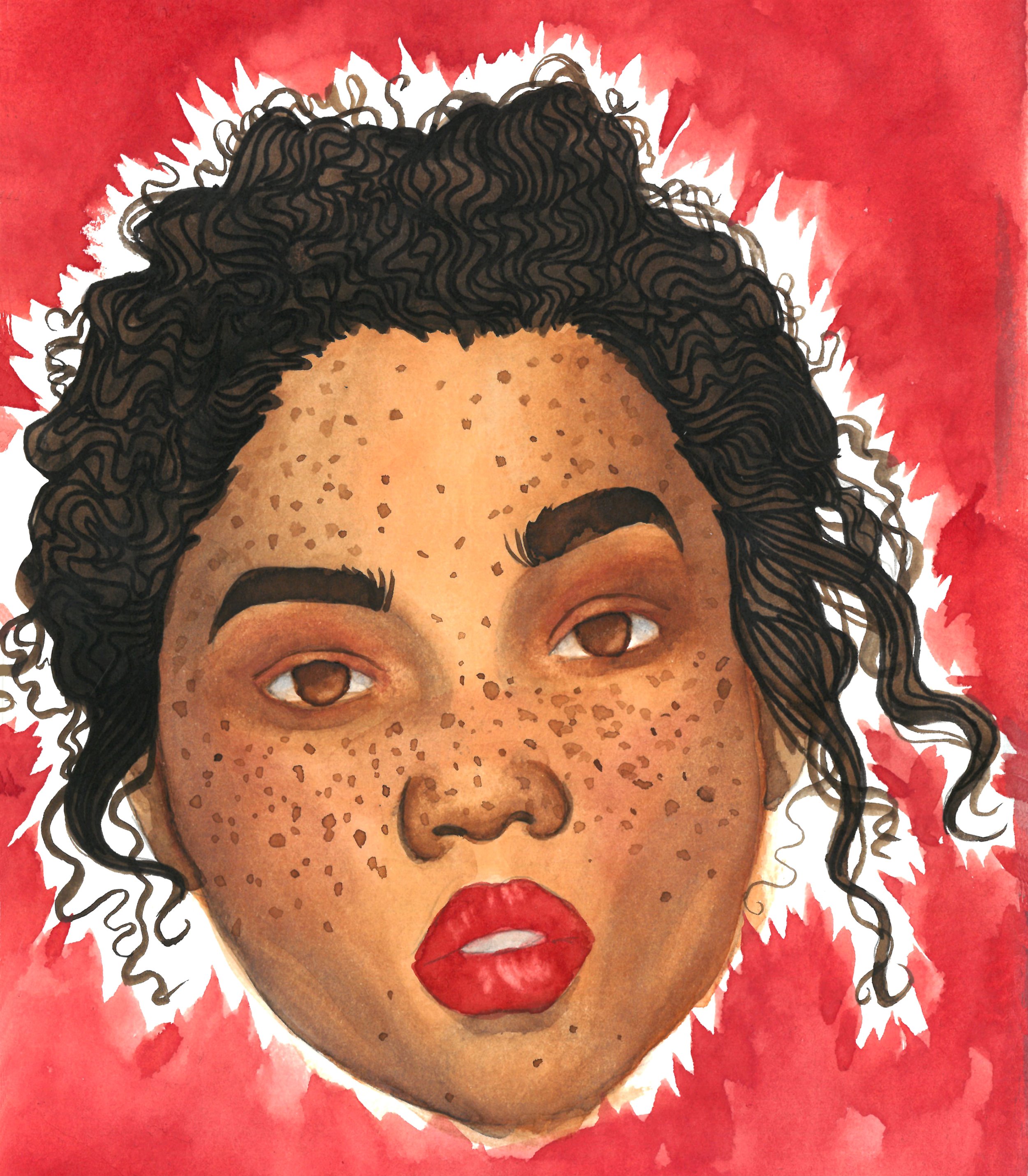 Puzzling, watercolor on paper, 2021