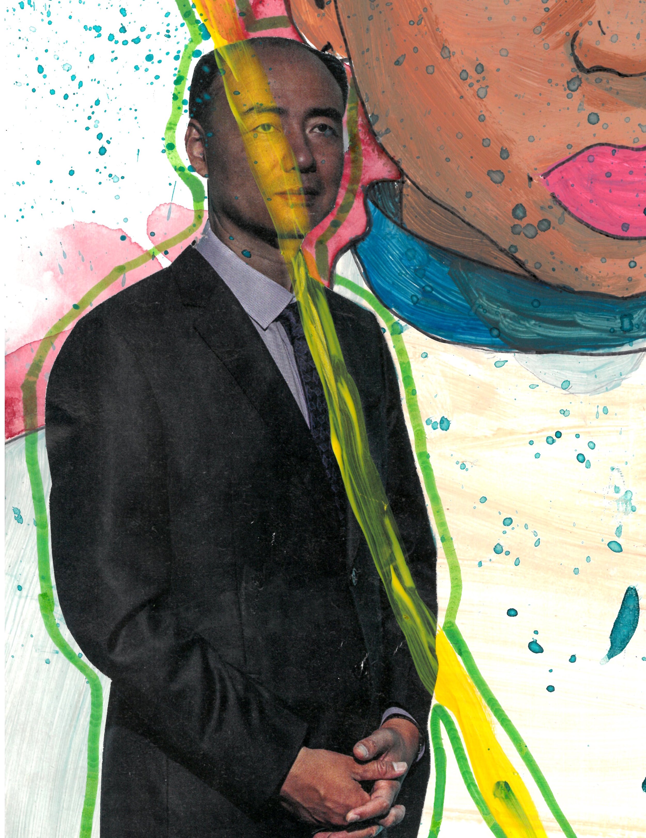 Do No Harm, mixed media on paper, 2020