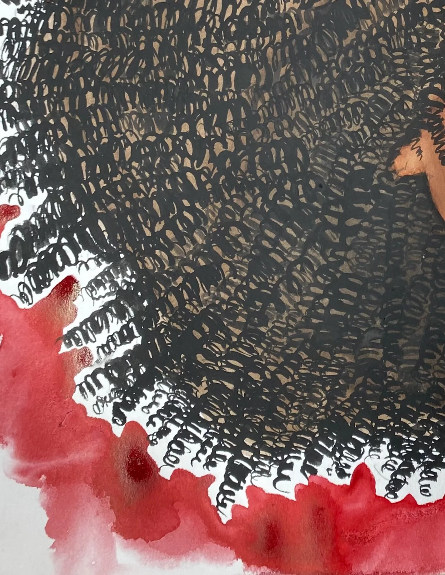 "The Calm Fire" watercolor on paper, 2023