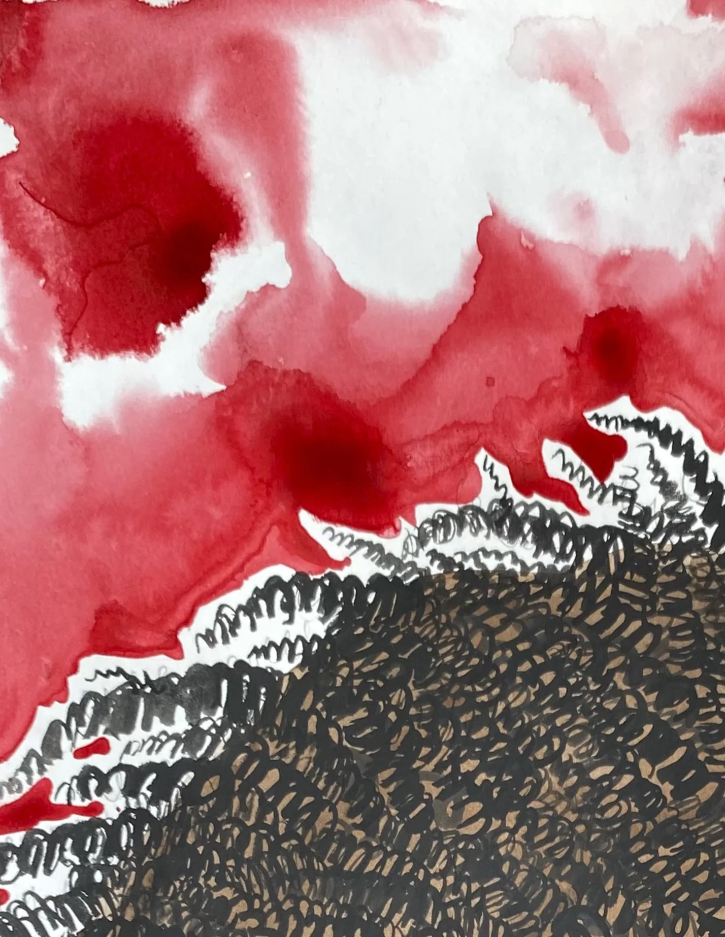 "The Calm Fire" watercolor on paper, 2023