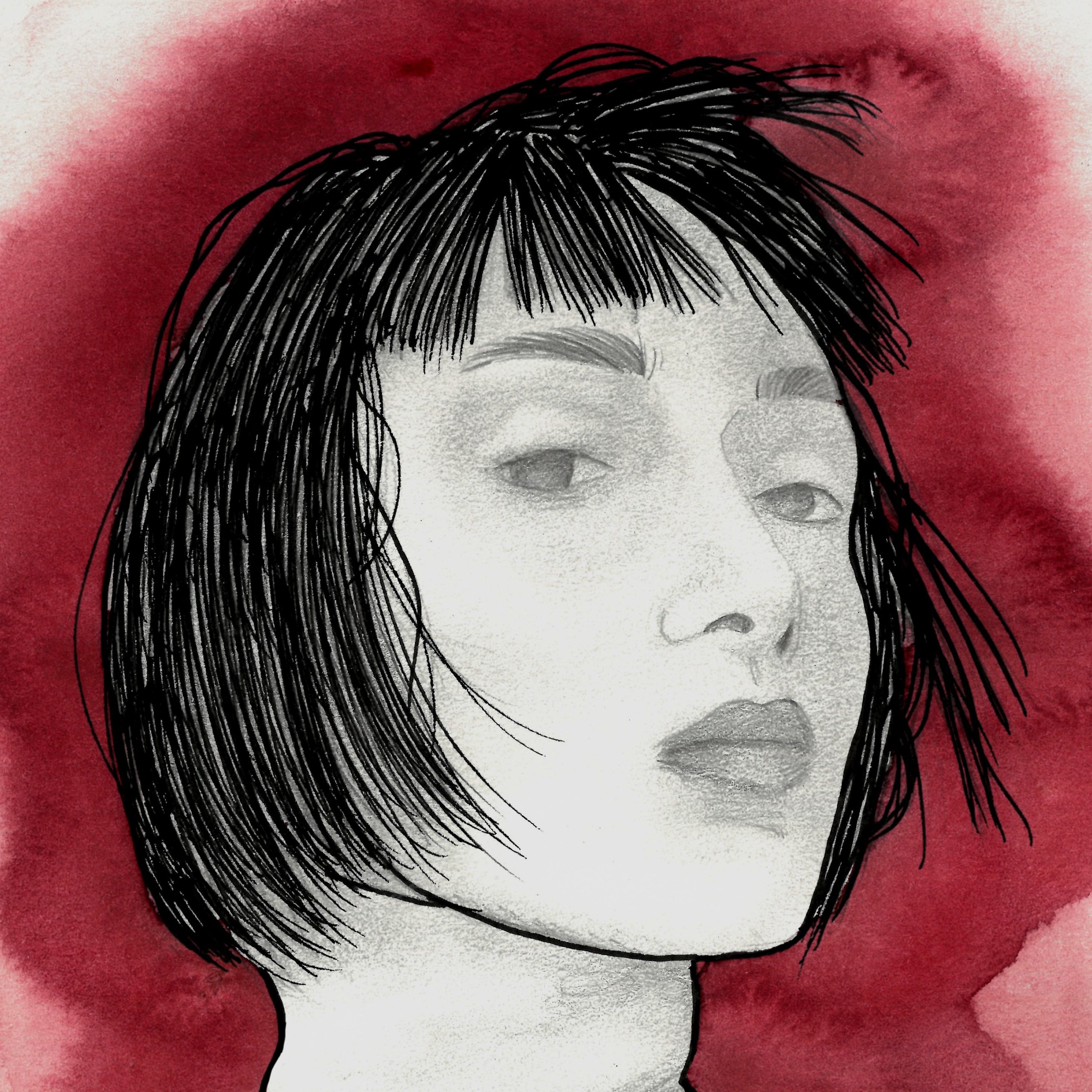 Wine Spill, watercolor on paper, 2021