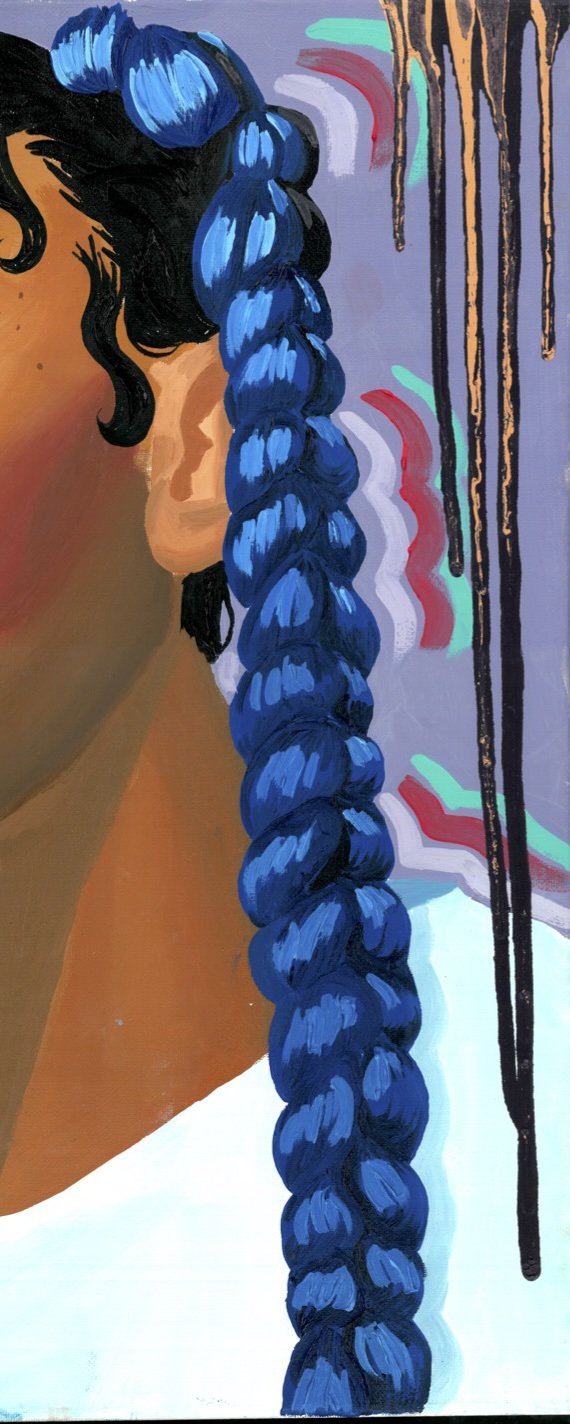 Rico Nasty, oil on canvas, 2019