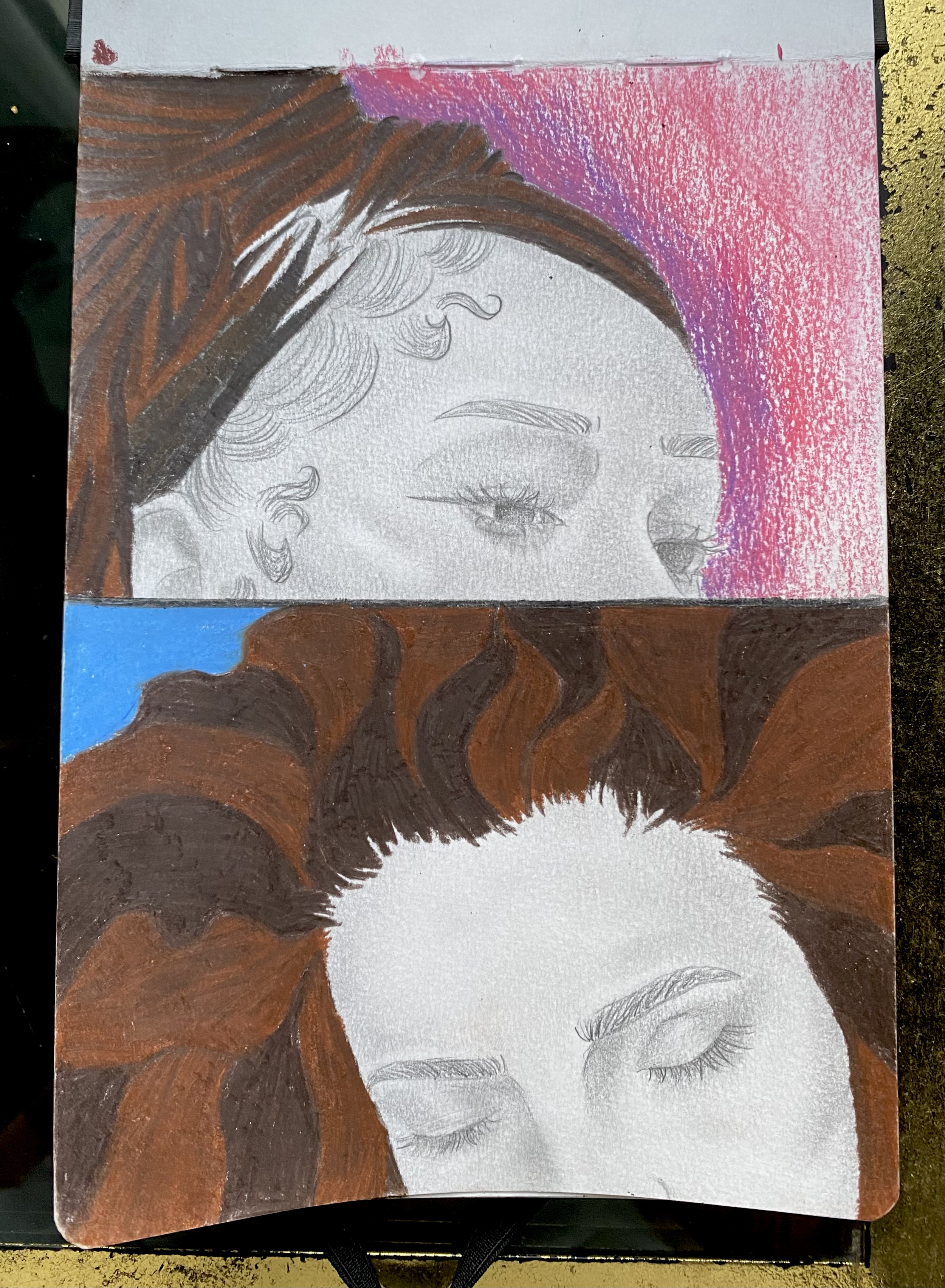 Two Stories, pencil on paper, 2022