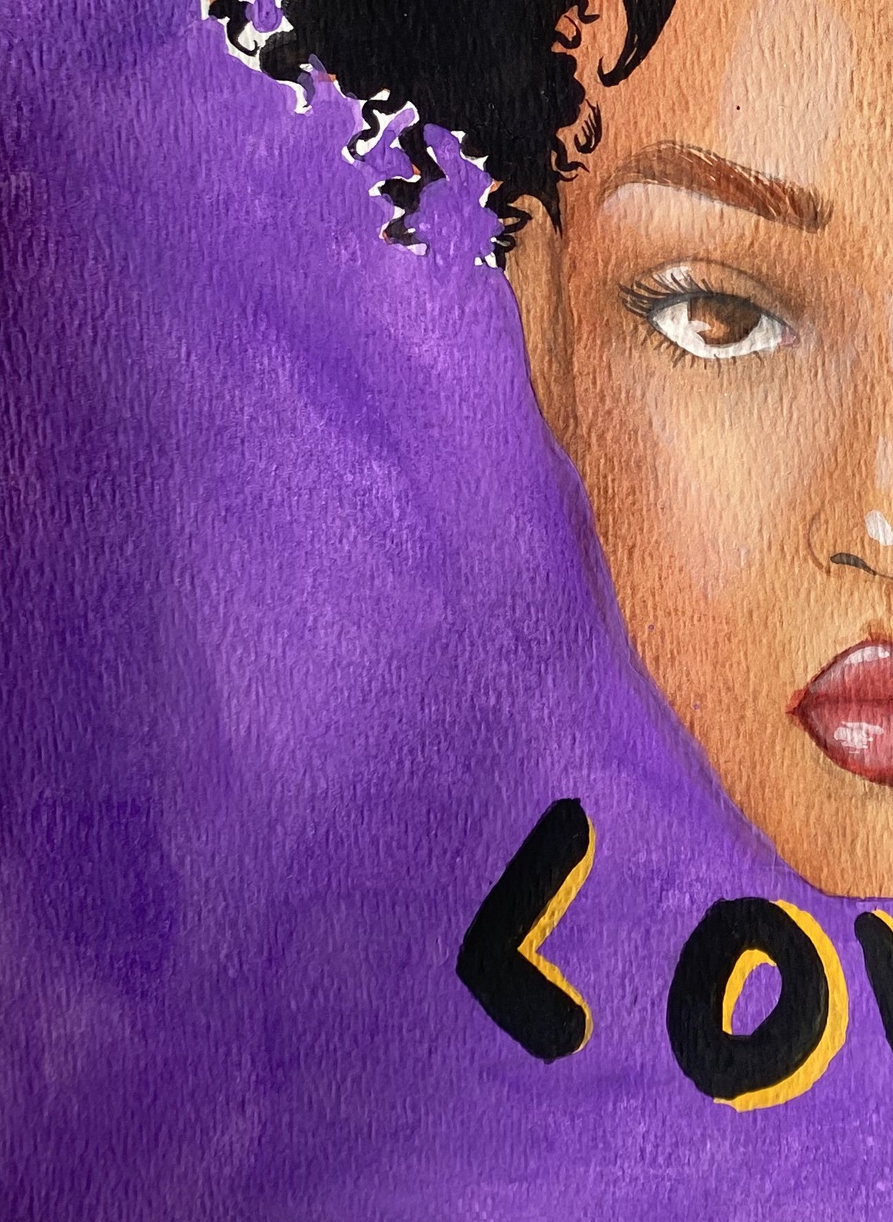 "Hey Lover" watercolor on paper, 2023