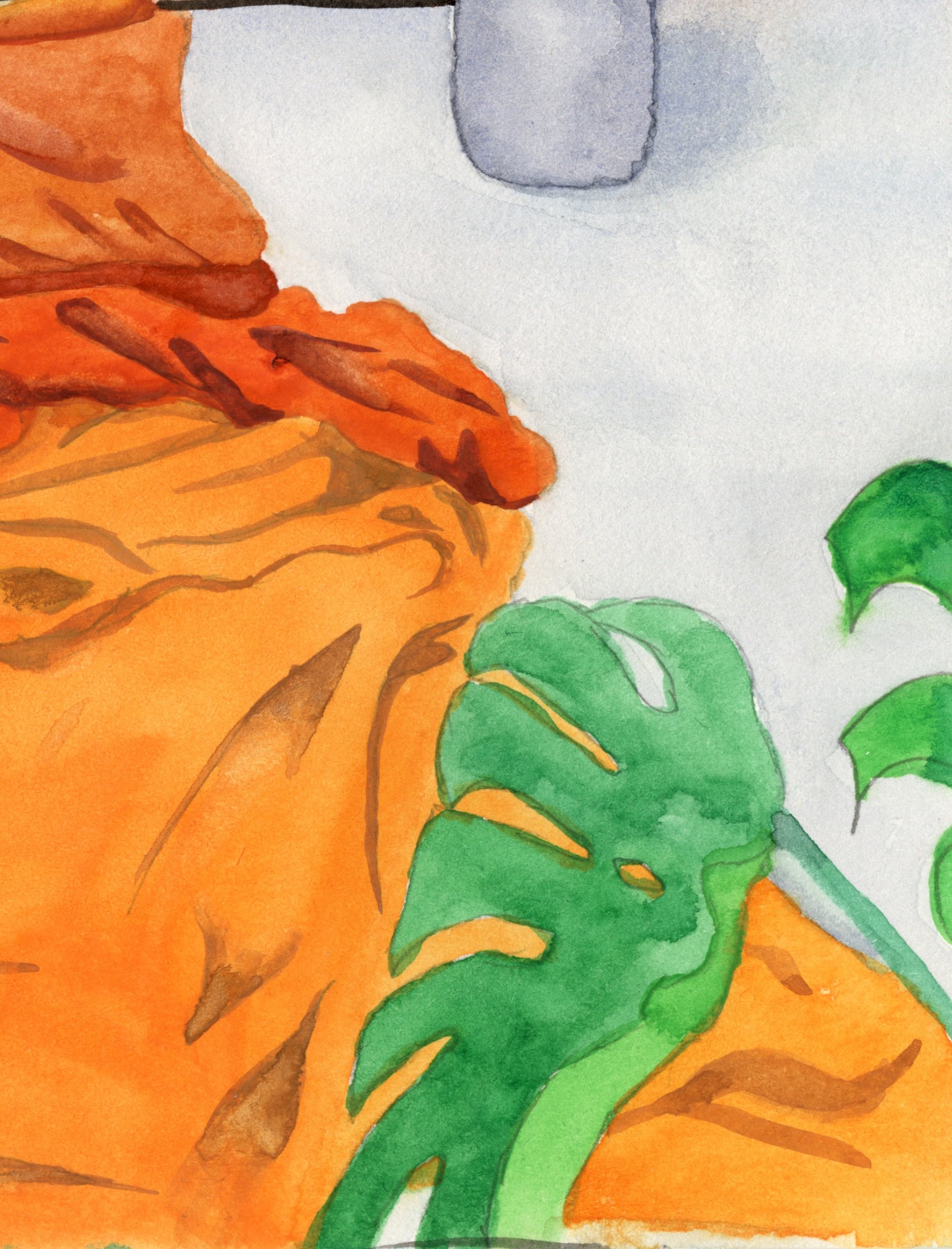 Doing Nothing With You, watercolor on paper, 2021