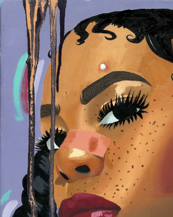 Rico Nasty, oil on canvas, 2019