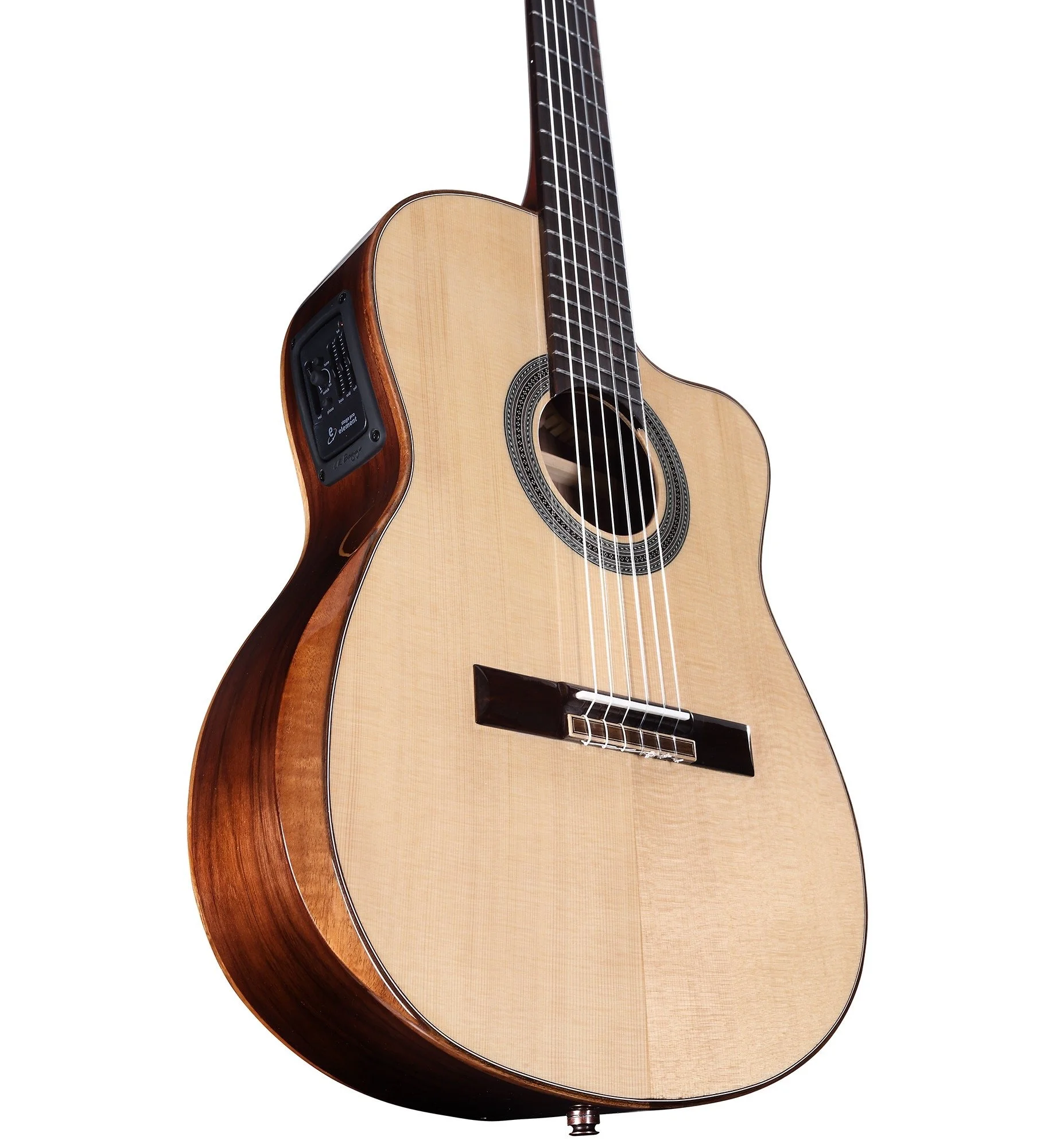 Alvarez CC7HCEAR, Concert Classical Hybrid Guitar with Cutaway, Pickup