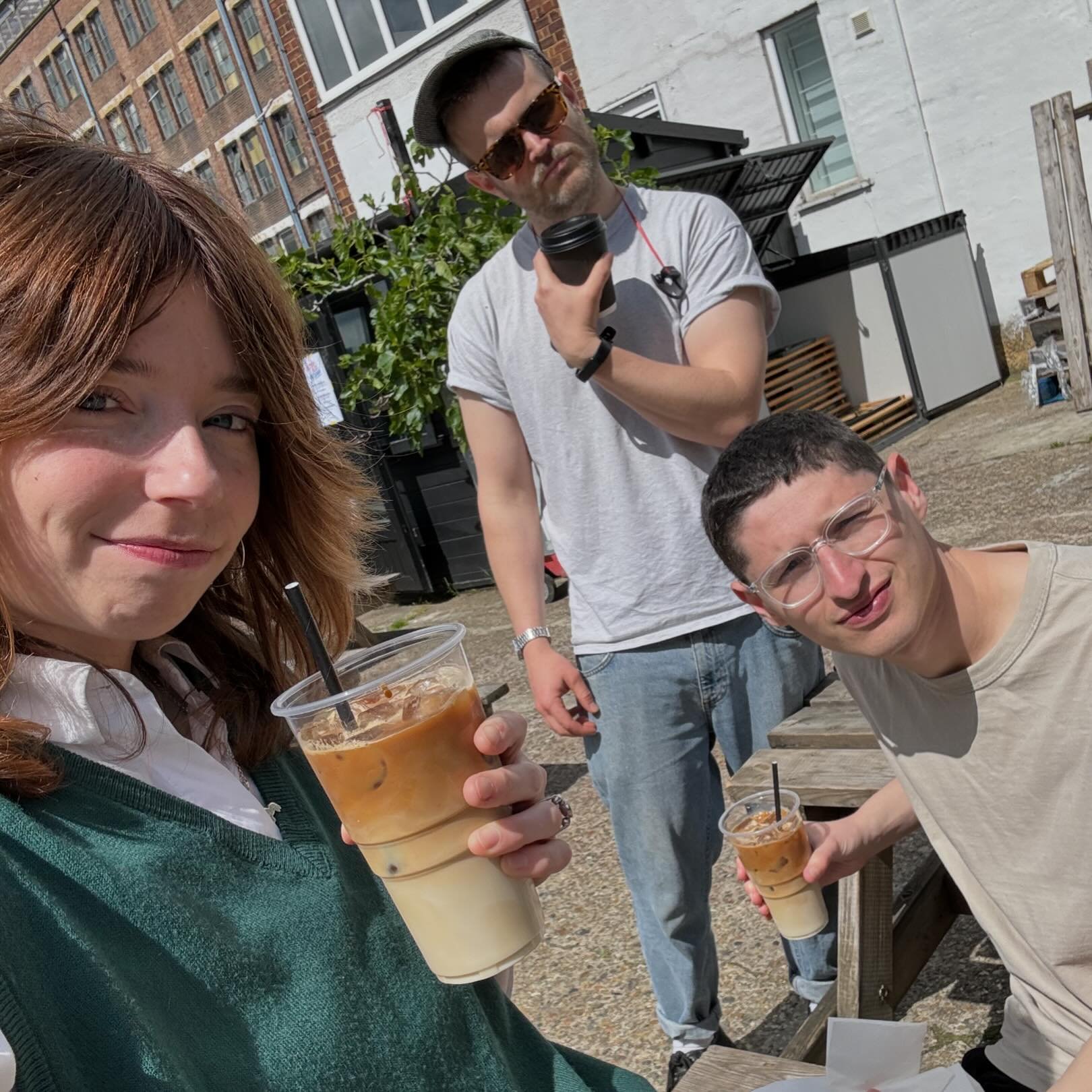 We got our beverage of choice and are avoiding band practice because it&rsquo;s sunny. 😎 ☀️ uh oh.
