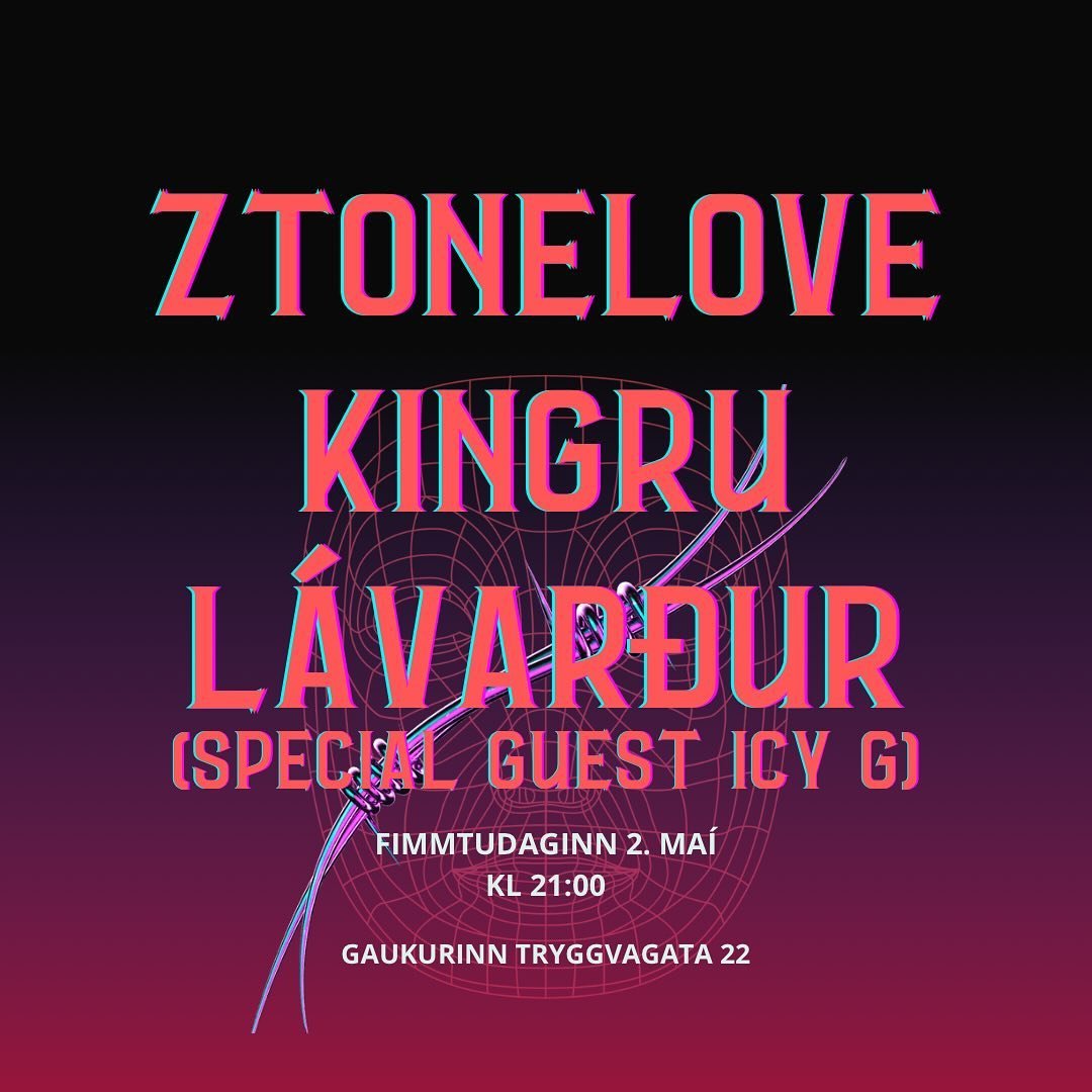 TONIGHT WE HAVE ZTONELOVE, KING RU &amp; L&Aacute;VAR&ETH;UR 
Giving us some sick rhymes and beats!! 
Happy hour from 17-21
Cocktail hour from 20-21💅🫶🔥