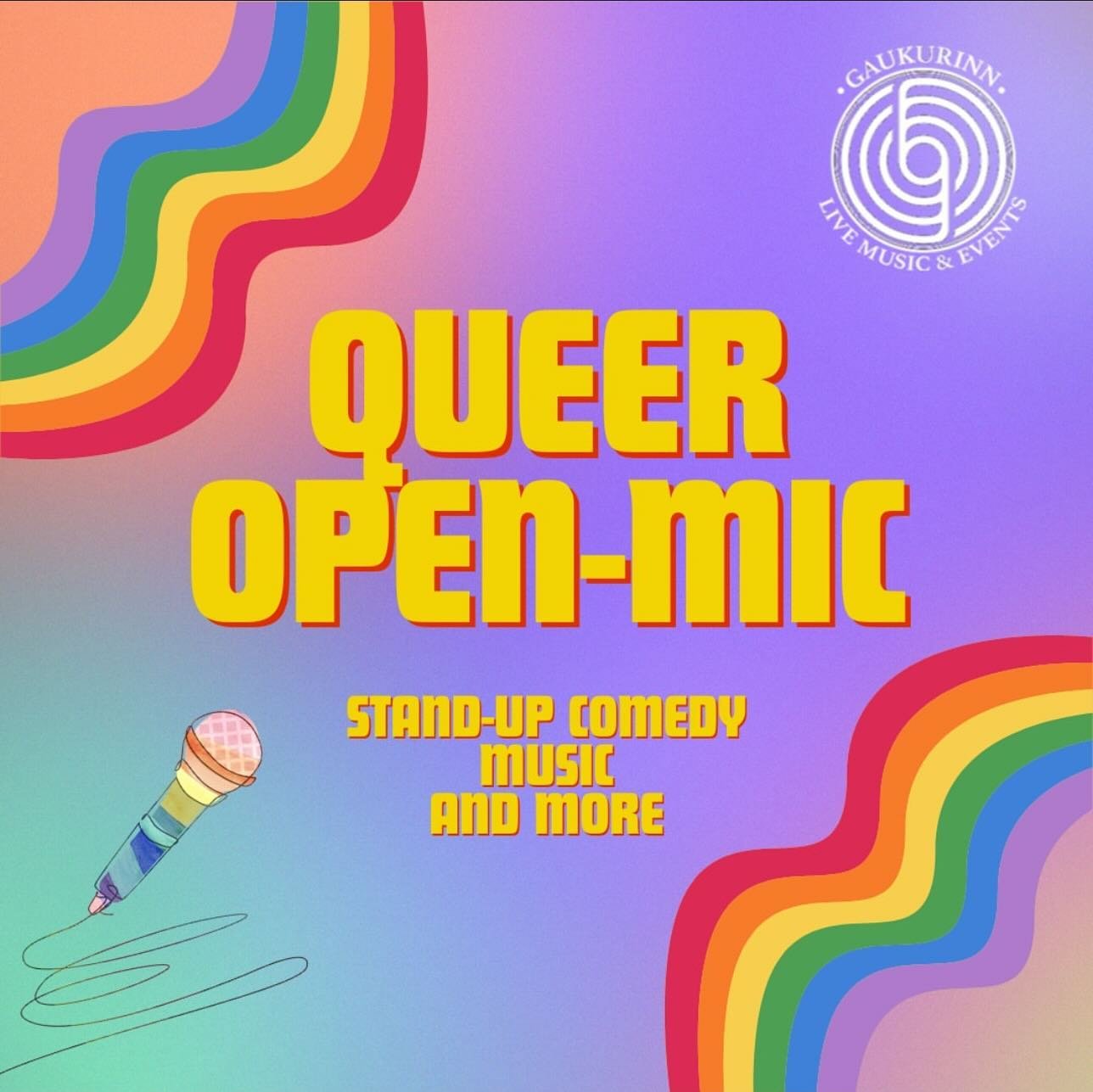 HEY HEY party people 🥳💅🔥
TONIGHT we have our monthly Queer Open mic! 🔥
And after we have PARTY KARAOKE and are open until 3 😘🥳🔥 
Seeya tonight!!🥹❤️