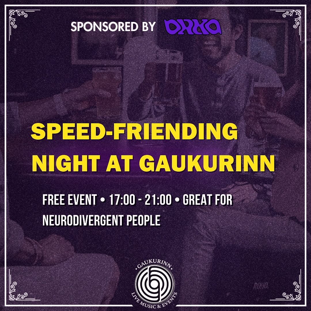 Come join us for Speed-Friending Night tonight at 17:00! &mdash; an evening made for folks who find it tough to meet new faces in the usual ways. 🤝👫
Attendees will structure their meetups in their own time between 17:00 and 21:00. Marked, designate