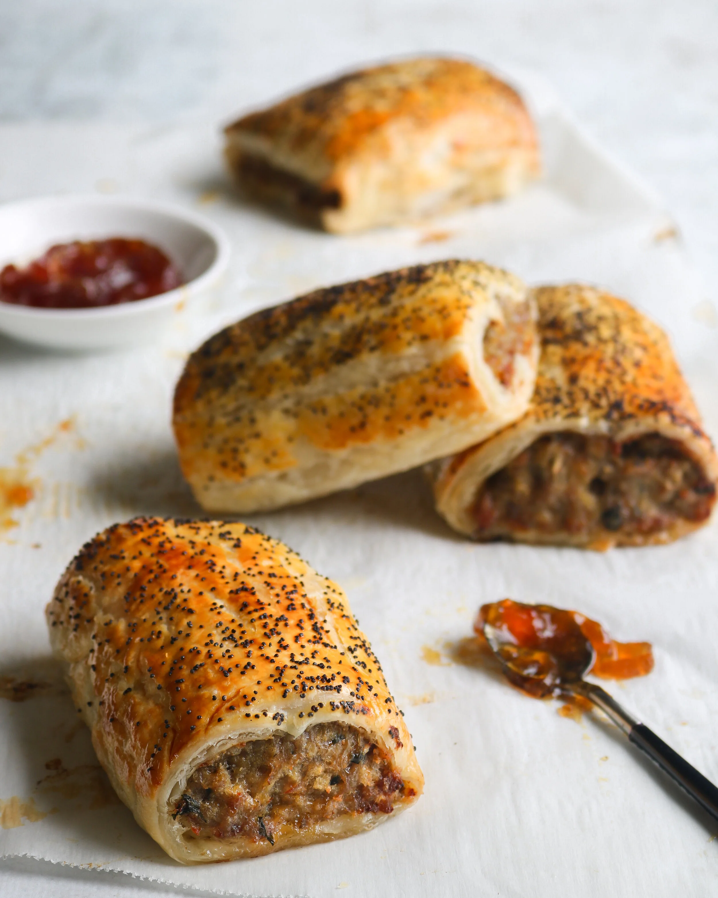 Pork & Fennel Sausage Rolls with Caramelised Onion Chutney — SMP.