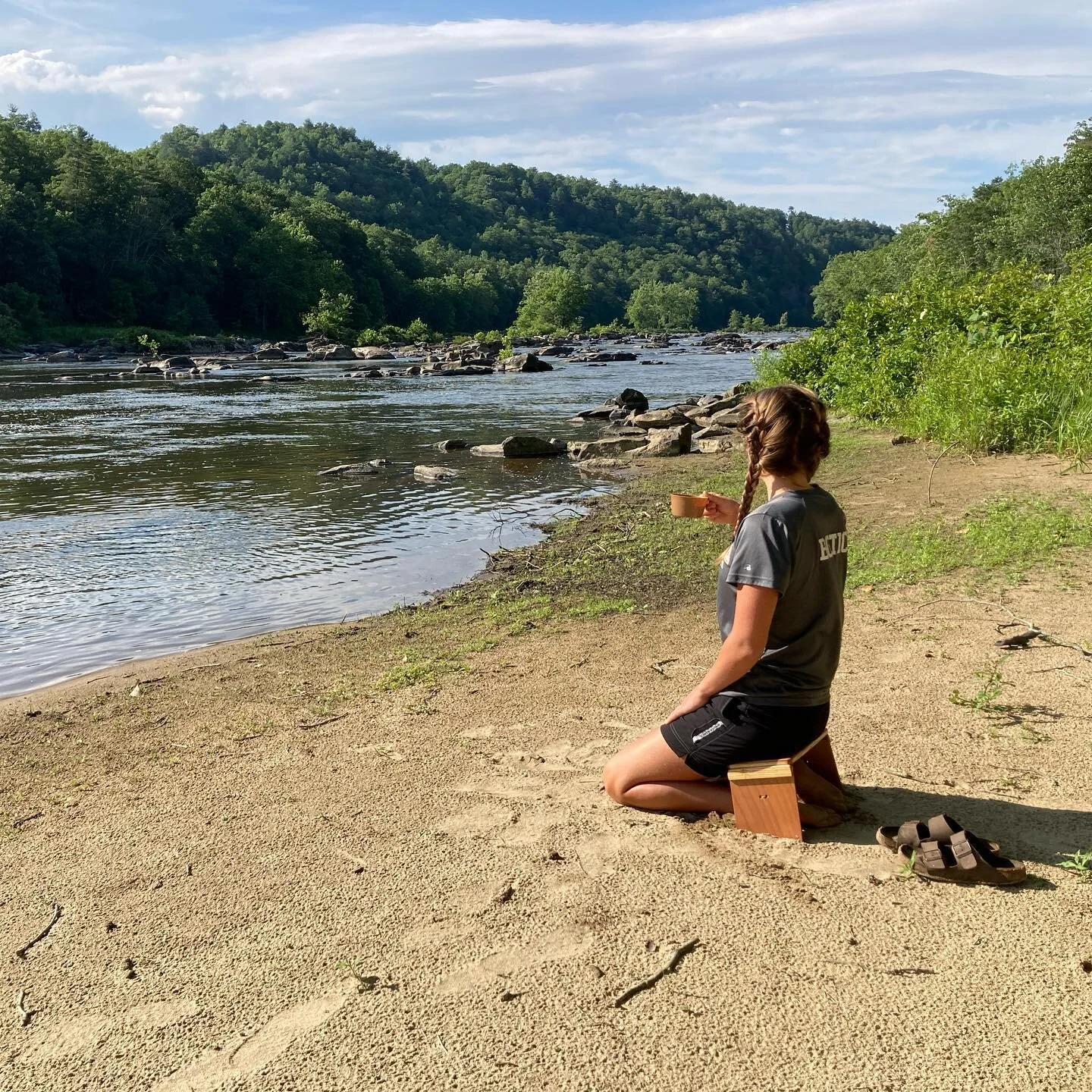 Good morning sit on the New River Bike trail.