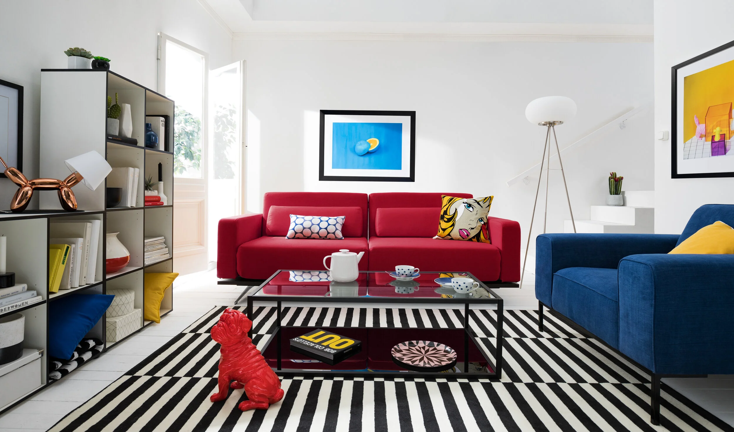 Living room pop art style