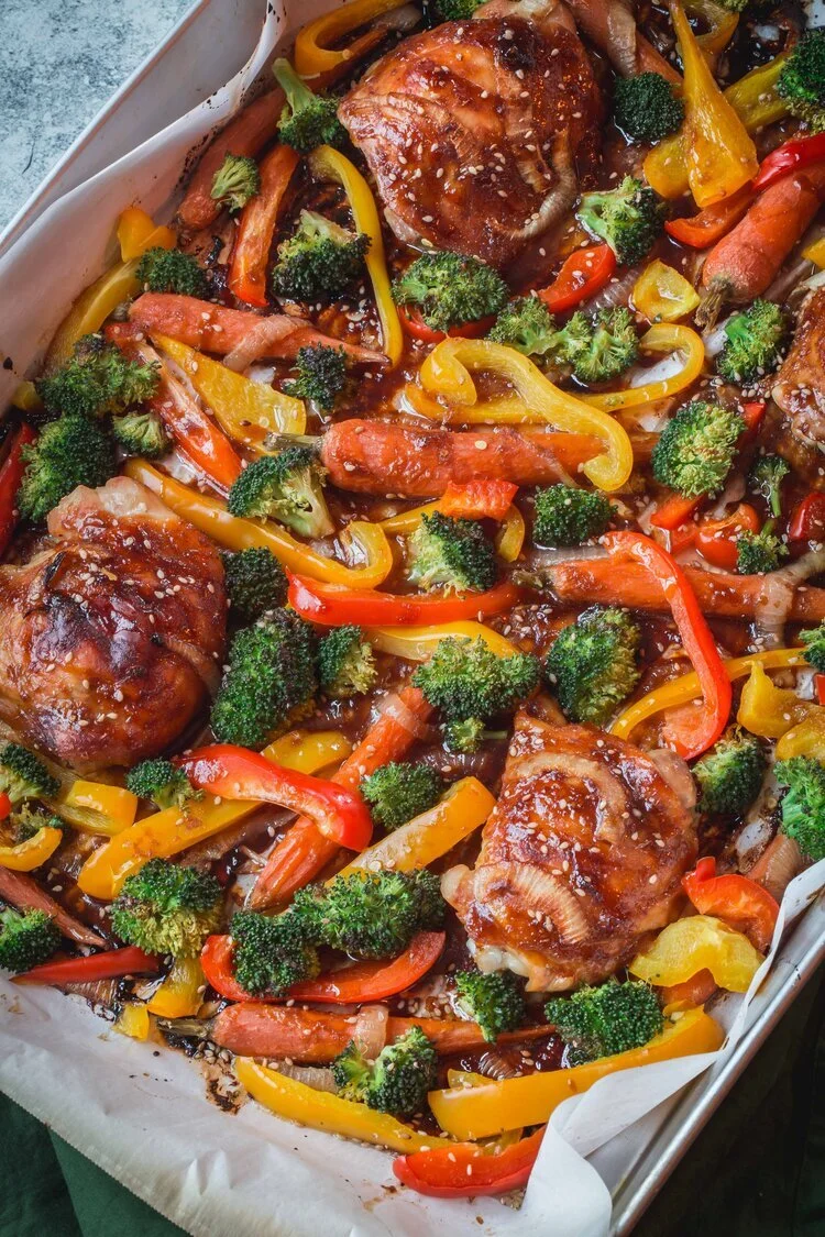 Low Carb Teriyaki Chicken Sheet Pan —