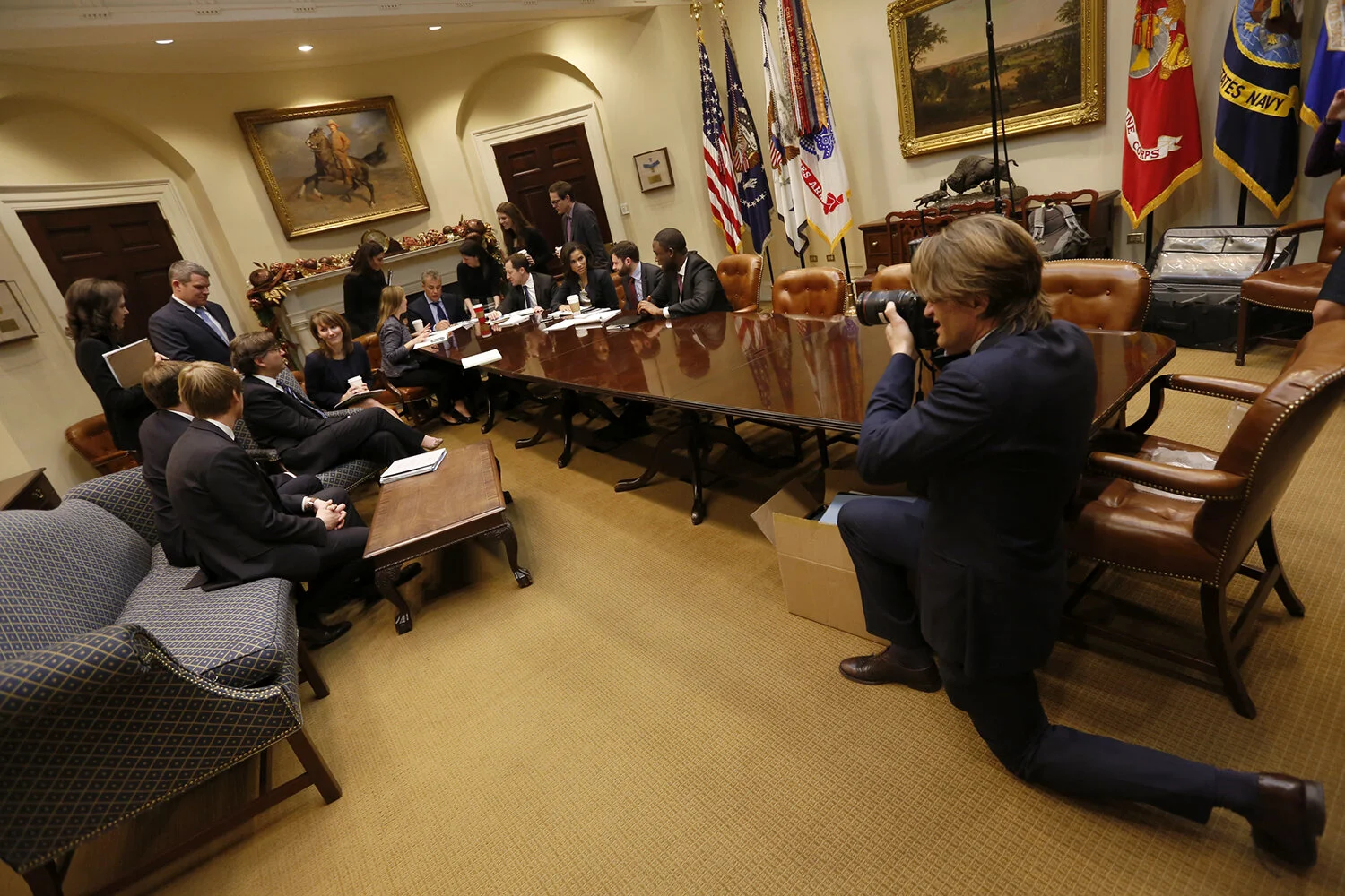 White House Economic Advisors, Roosevelt Room, West Wing, DC