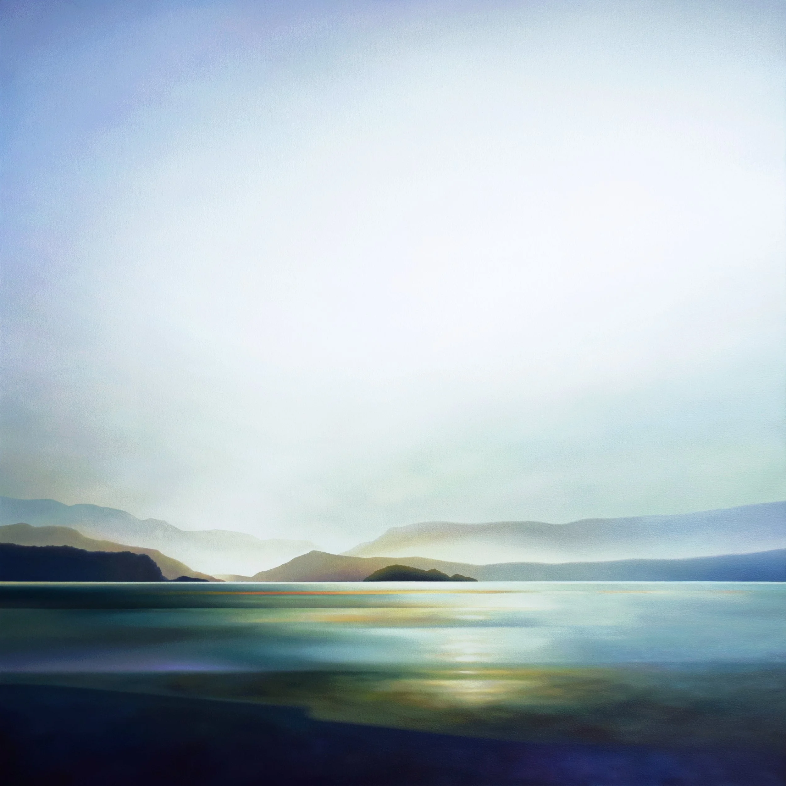 INTO THE QUIET,
Oil on Canvas,
36" x 36",
For Sale at Peninsula Gallery