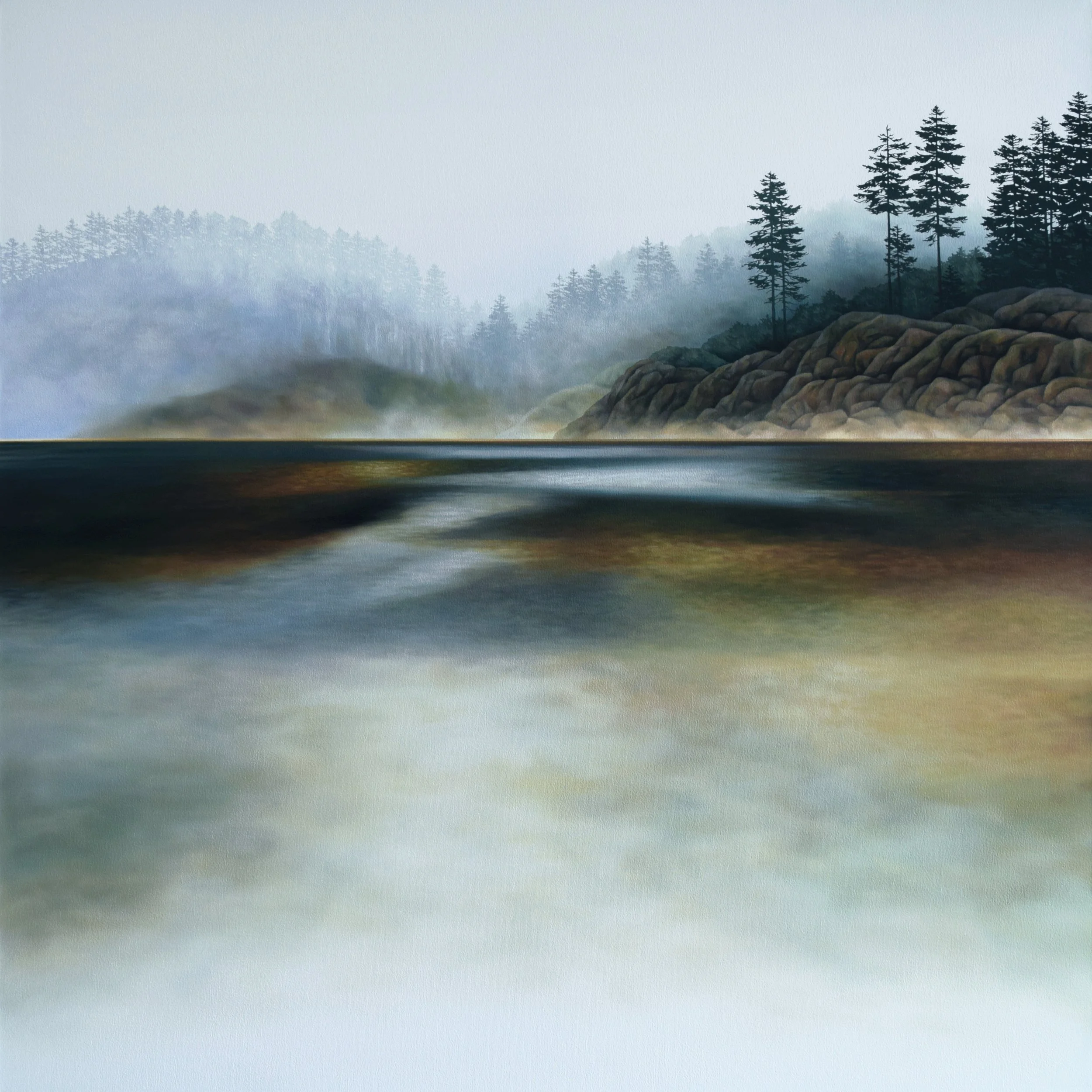 MORNING VEIL,
Oil on Canvas,
36" x 36",
For Sale at The Gallery at Mattick's Farm