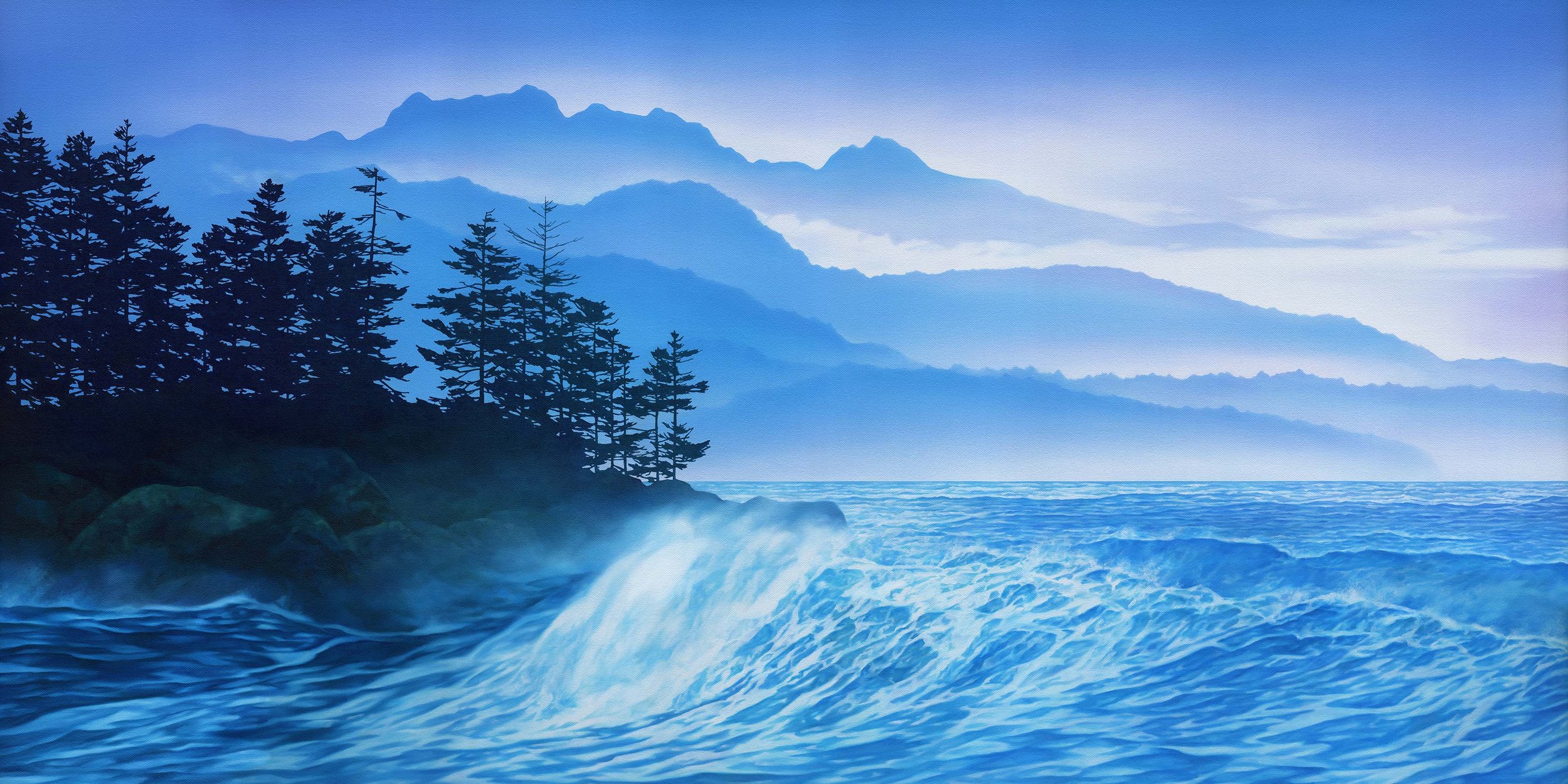 OFFSHORE WATERS,
Oil on Canvas,
24" x 48",
SOLD